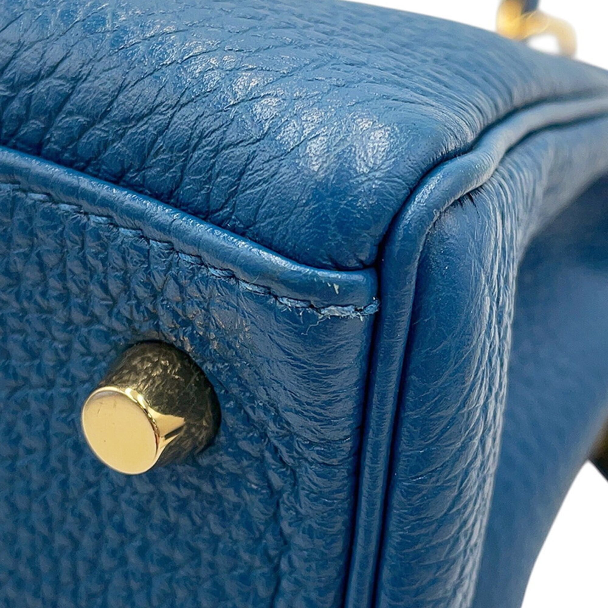 Hermes Kelly Blue Togo Leather Handbag (Pre-Owned)