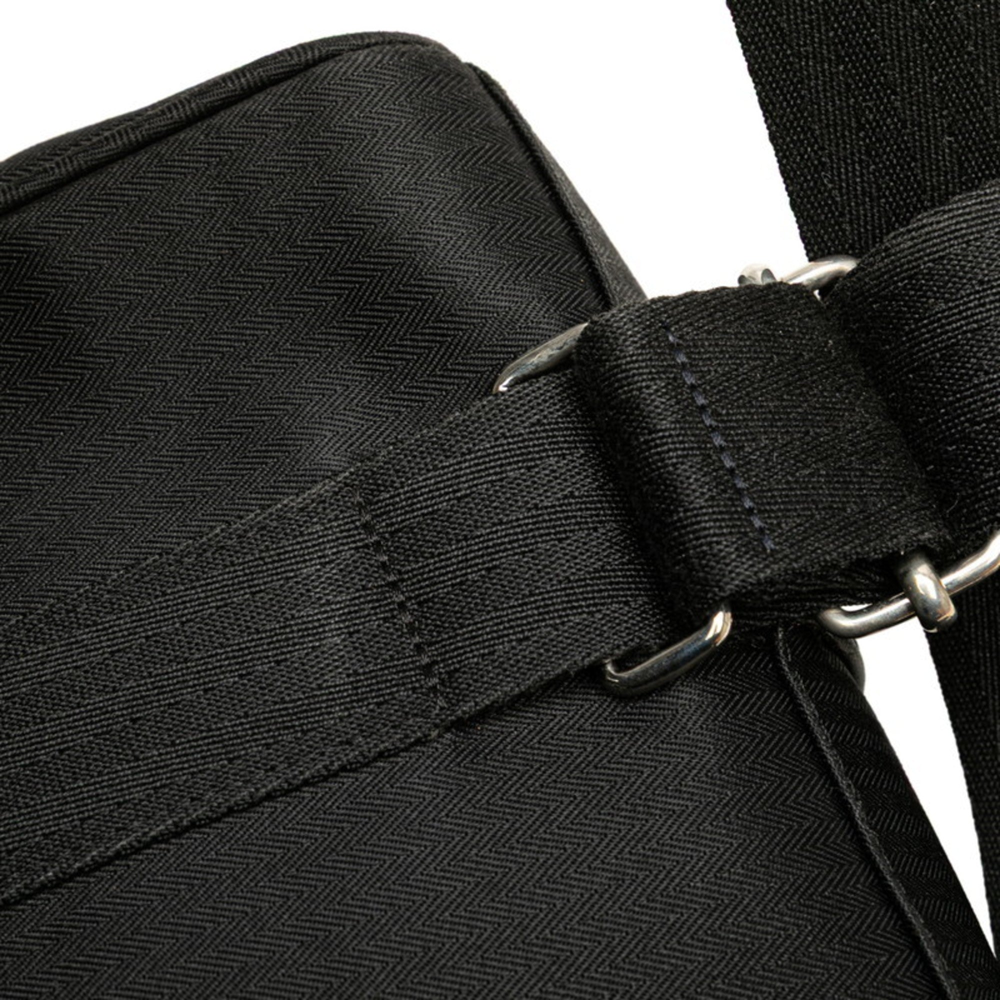 Hermes Acapulco Black Toile Chevron Backpack (Pre-Owned)