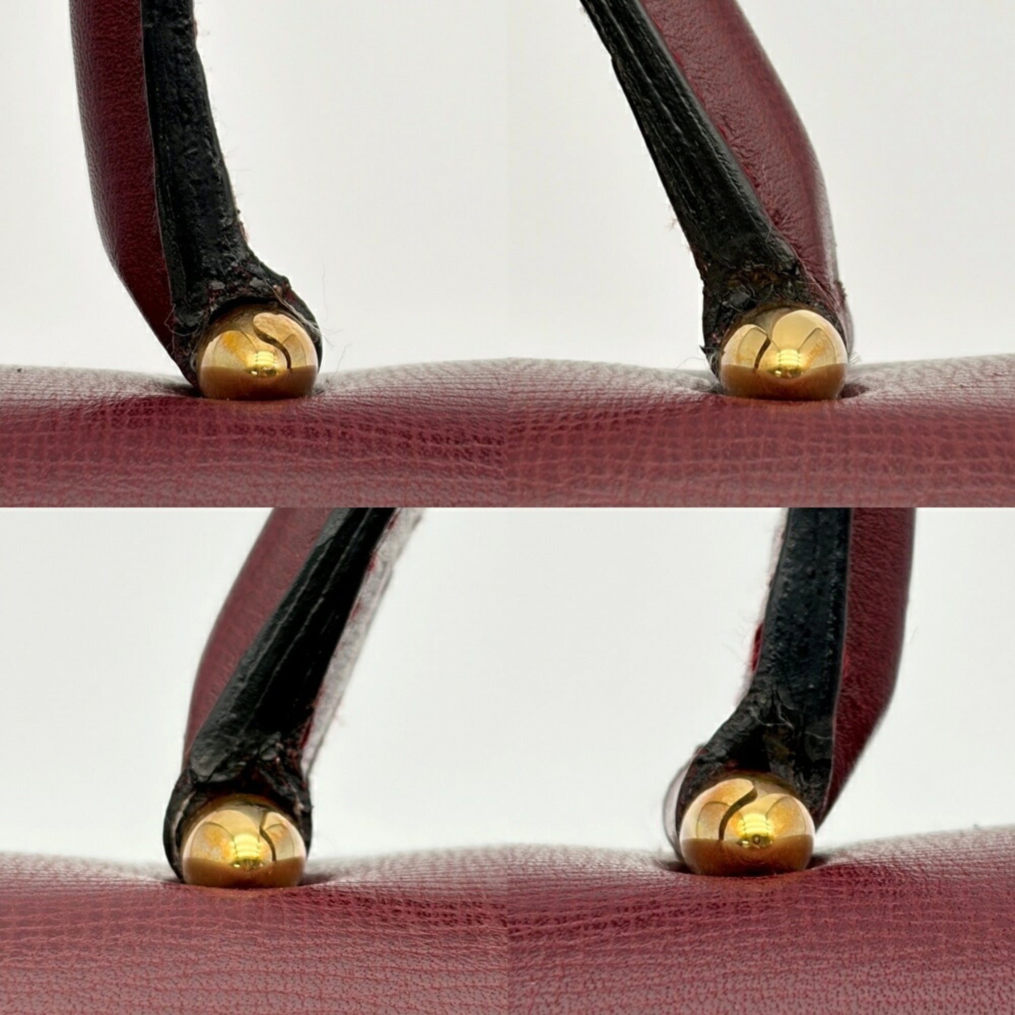 Cartier Must Bordeaux Leather Handbag (Pre-Owned)