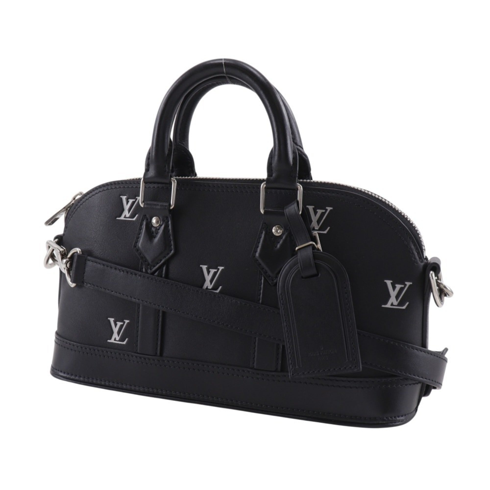 Louis Vuitton Black Leather Handbag (Pre-Owned)