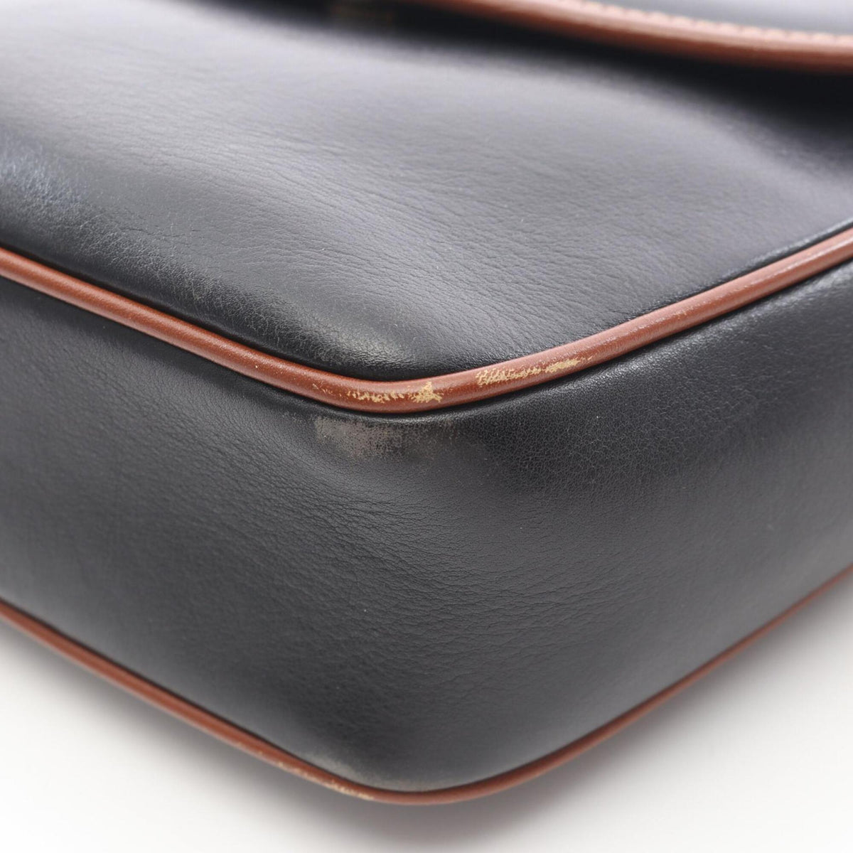 Celine Black Brown Leather Handbag Shoulder Bag (Pre-Owned)