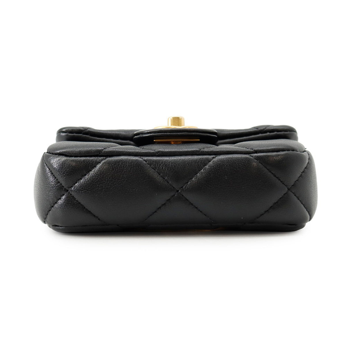 Chanel Matelasse Black Leather Handbag Shoulder Bag (Pre-Owned)