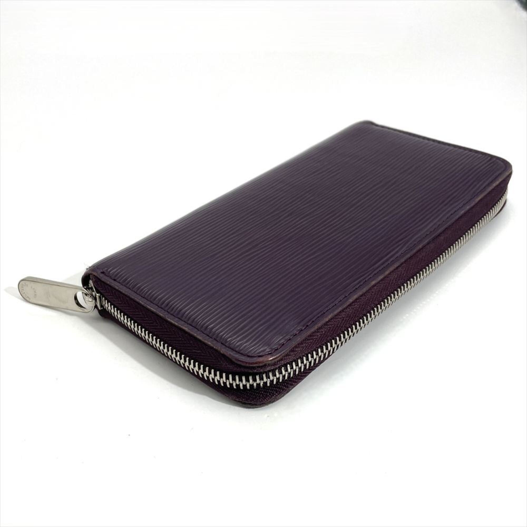 Louis Vuitton Black Cassis Purple Epi Leather Long Wallet (Bi-Fold) (Pre-Owned)