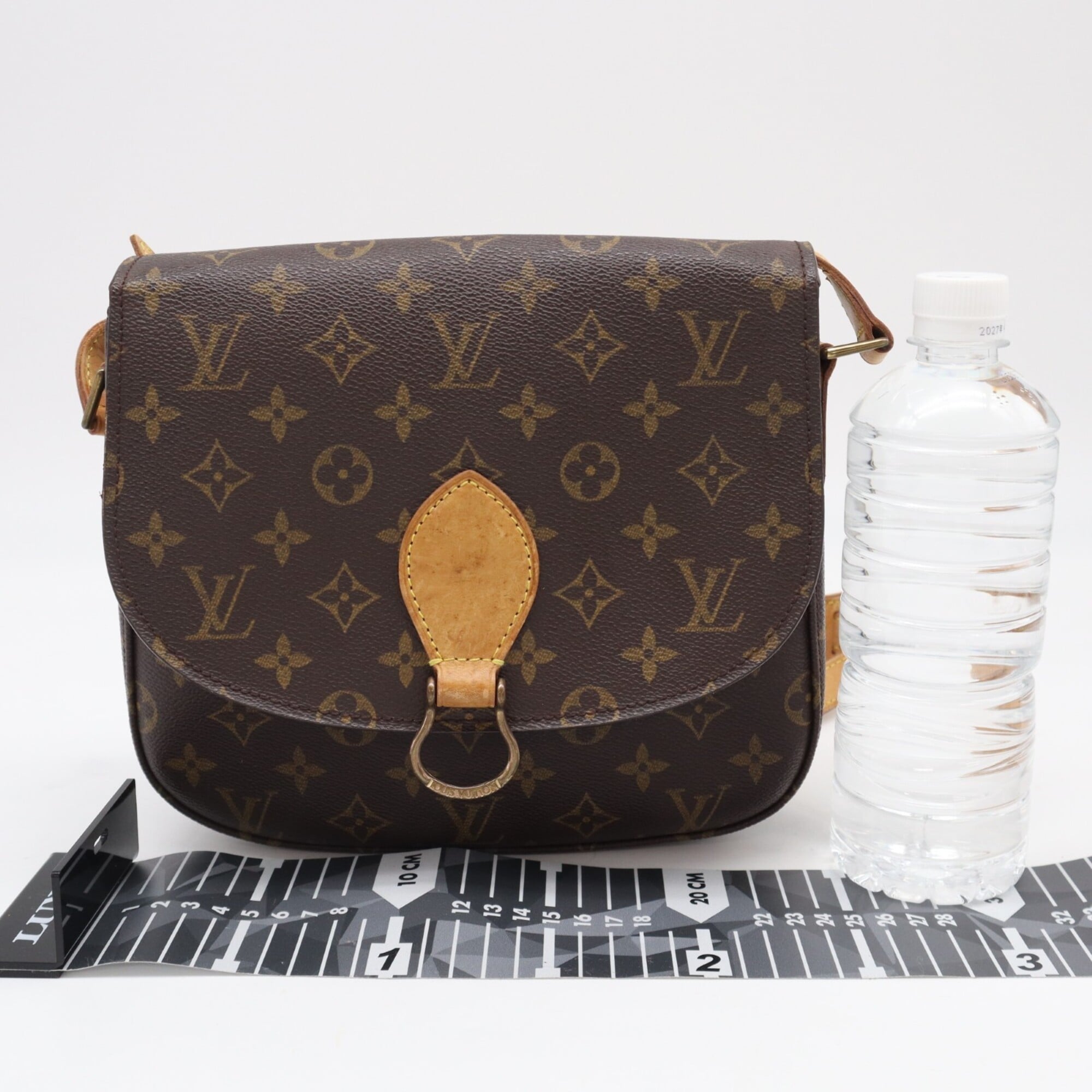 Louis Vuitton Monogram Beige Brown Coated Canvas Leather Shoulder Bag (Pre-Owned)