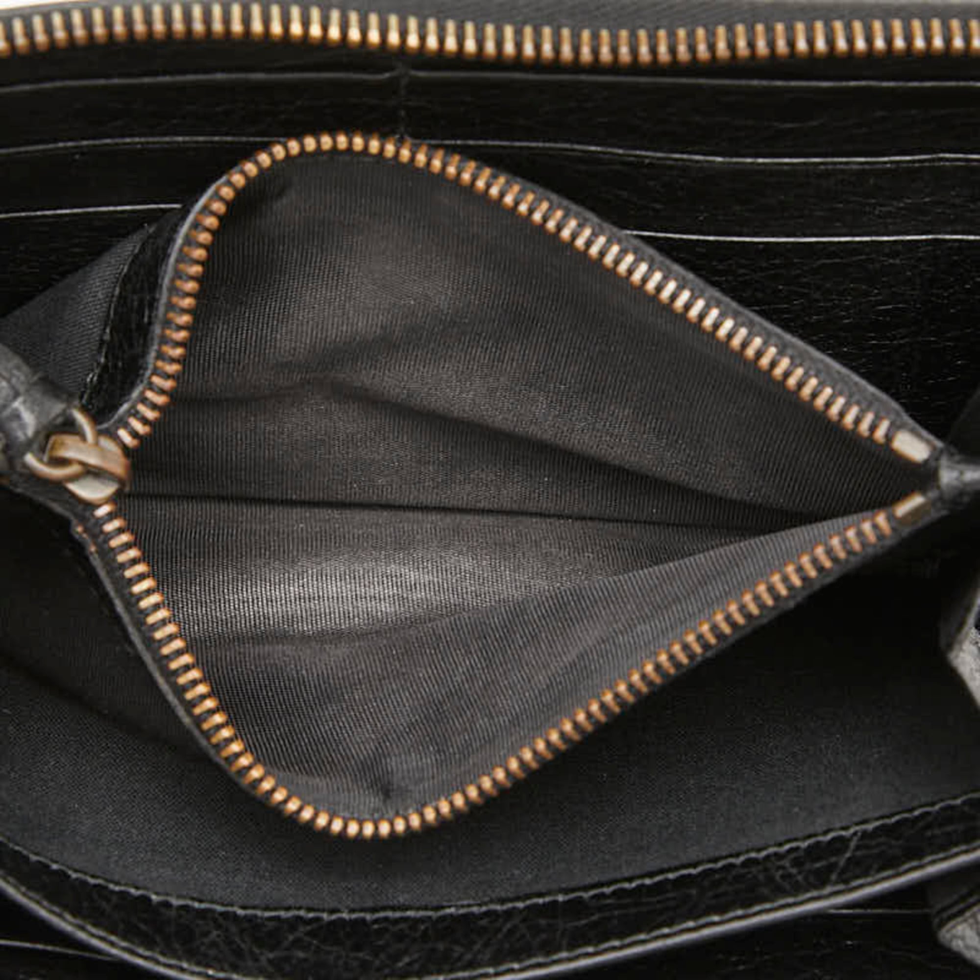 Balenciaga Black Leather Long Wallet (Bi-Fold) (Pre-Owned)