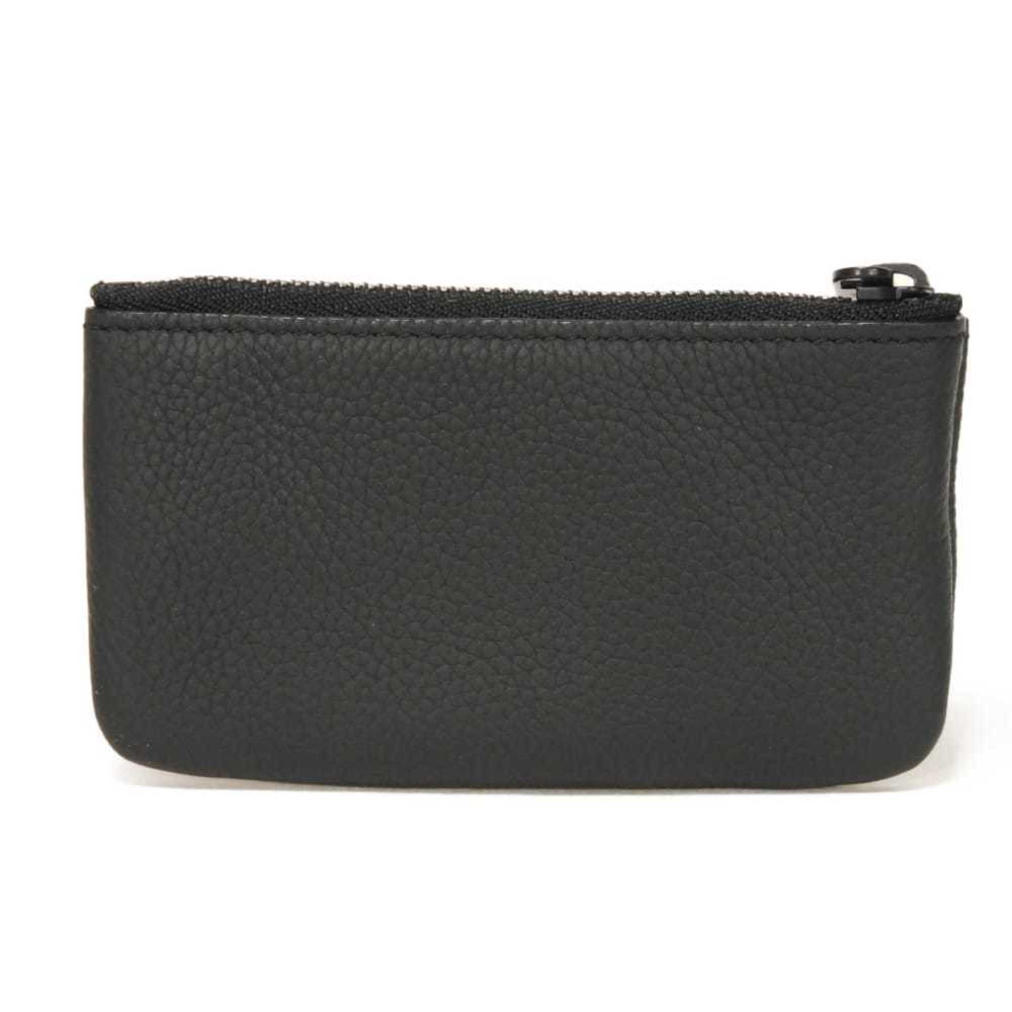 Louis Vuitton Noir Leather Coin Purse/Coin Case (Pre-Owned)