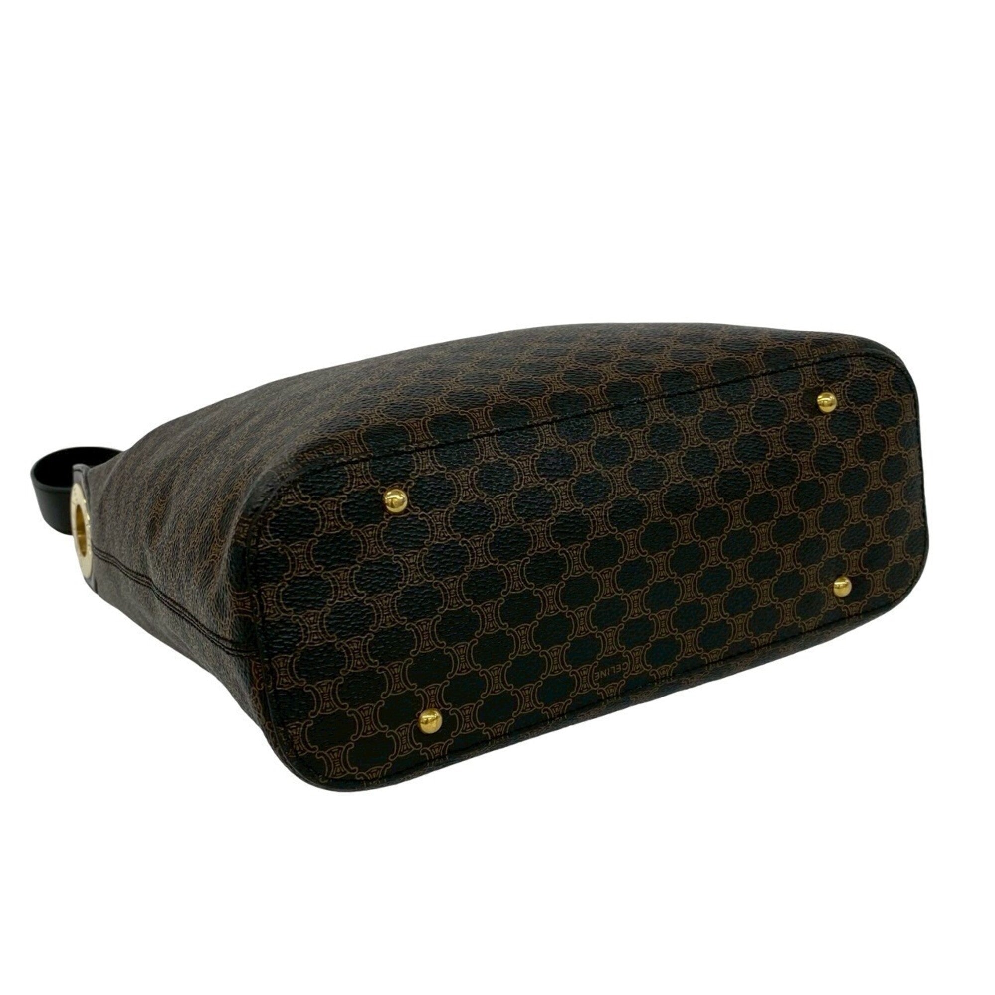 Celine Black Brown Leather Pvc Shoulder Bag (Pre-Owned)