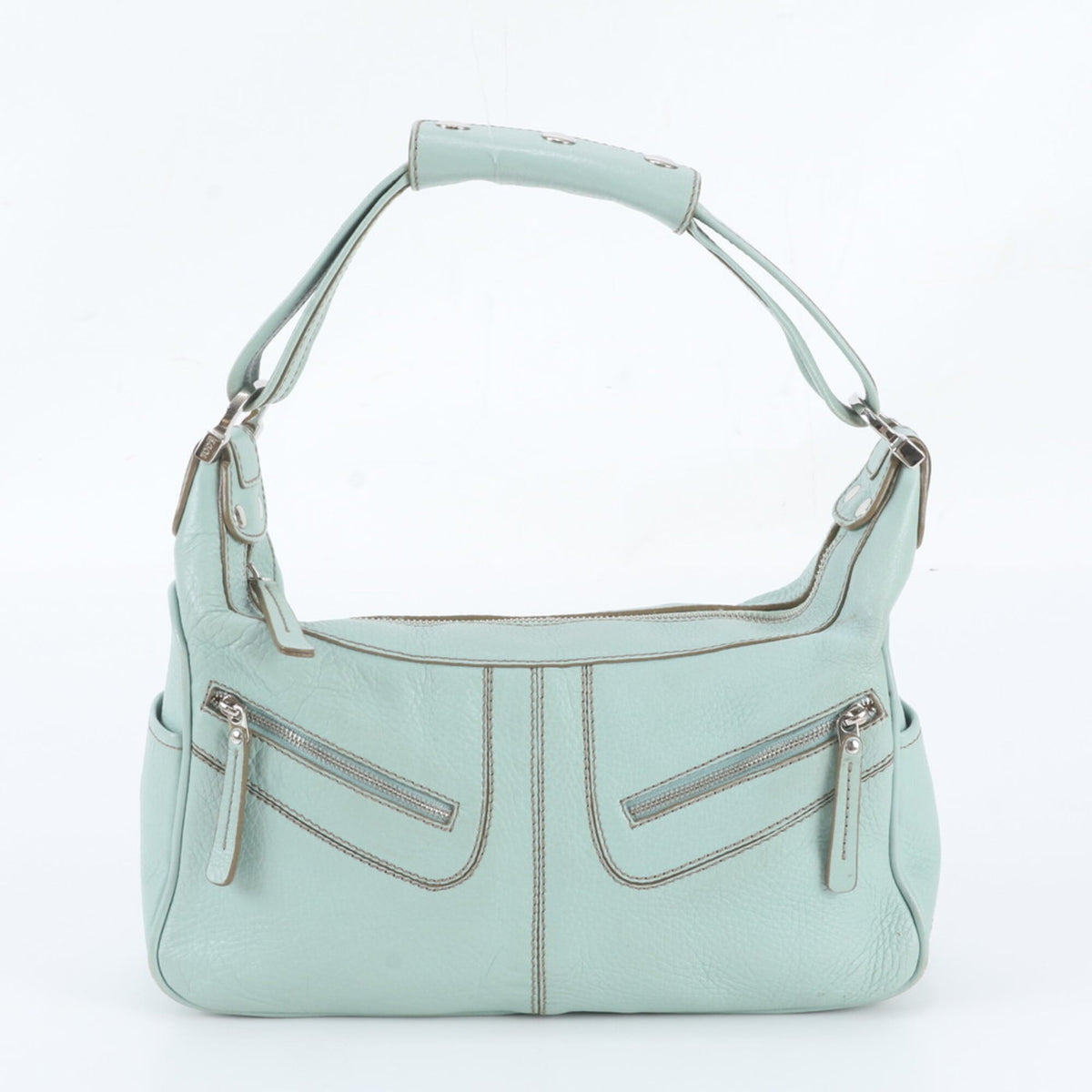Tod's Green Leather Handbag Shoulder Bag (Pre-Owned)