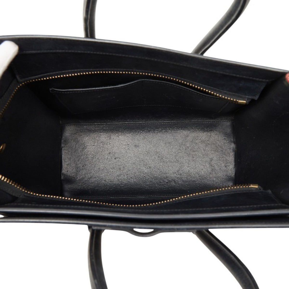 Celine Beige Black Orange Leather Handbag Tote Bag (Pre-Owned)
