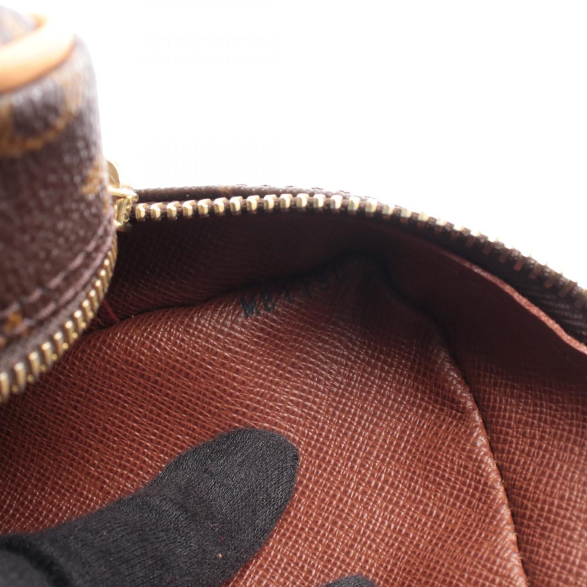 Louis Vuitton Brown Monogram Coated Canvas Leather Handbag Shoulder Bag (Pre-Owned)