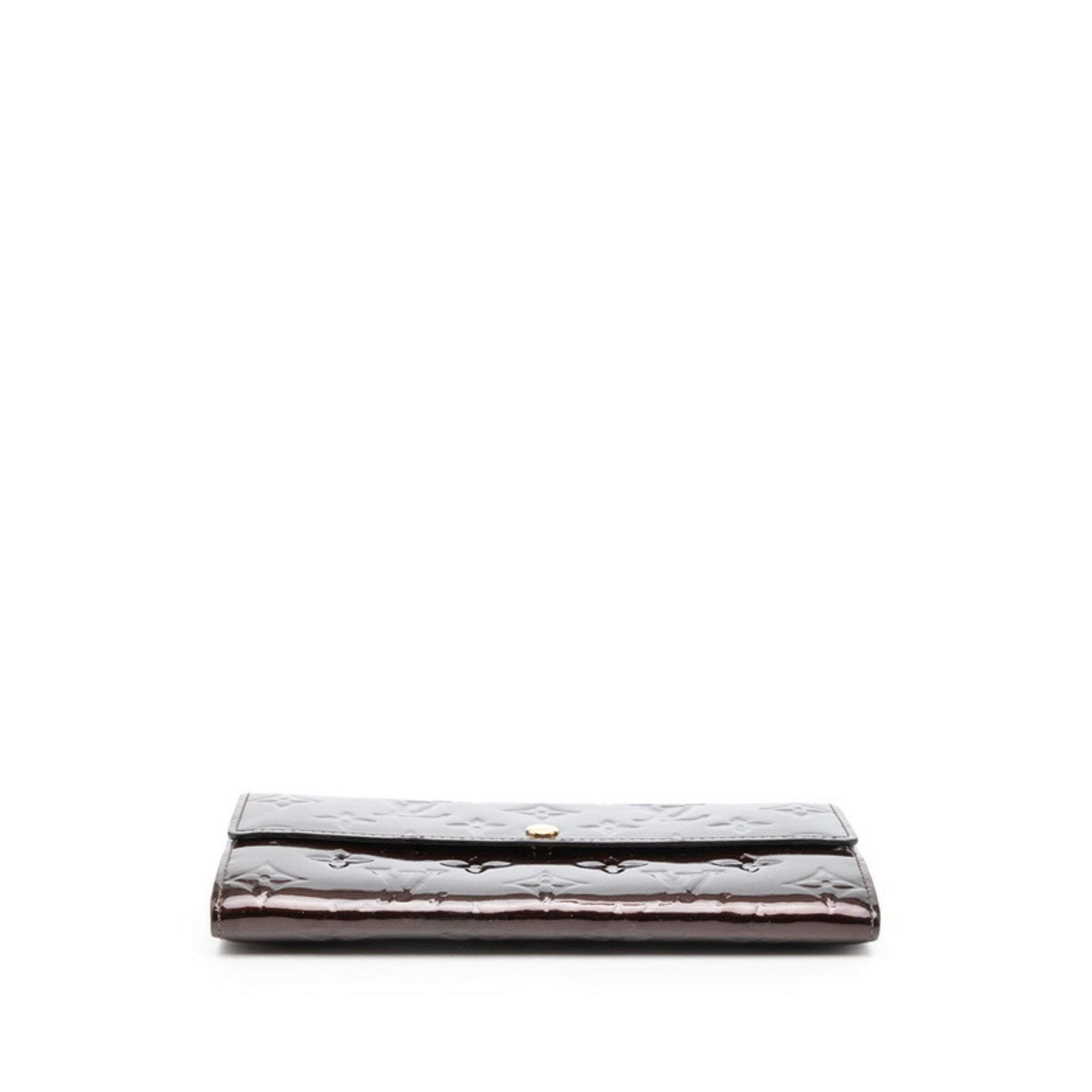 Louis Vuitton Monogram Vernis Amarante Purple Patent Leather Long Wallet (Bi-Fold) (Pre-Owned)
