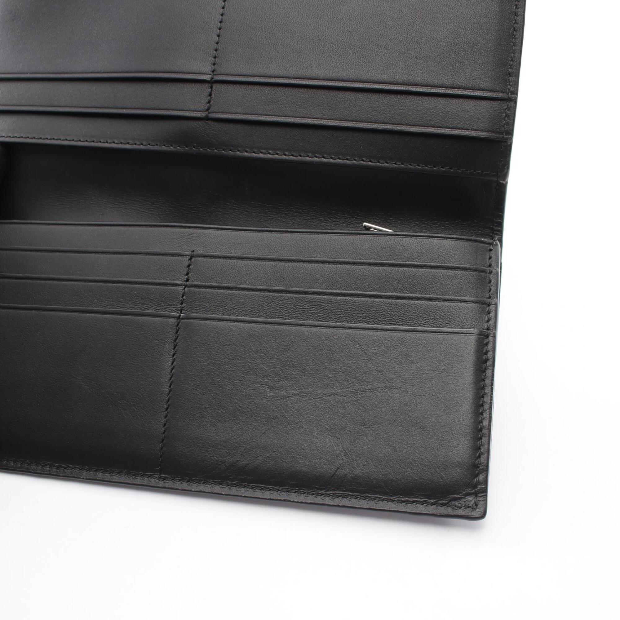 Loewe Gray Leather Long Wallet (Bi-Fold) (Pre-Owned)