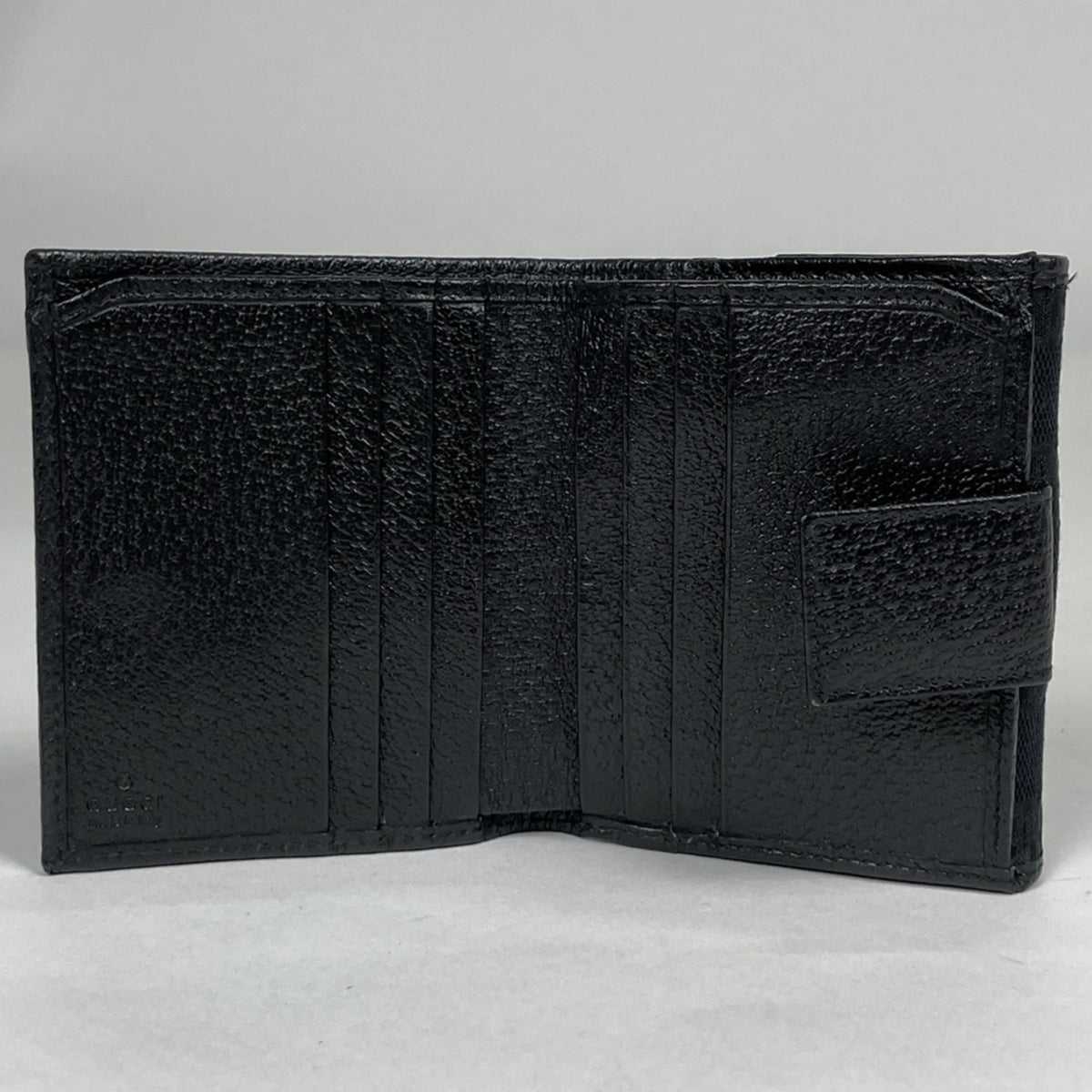 Gucci Black Gg Canvas Leather Wallet (Bi-Fold) (Pre-Owned)