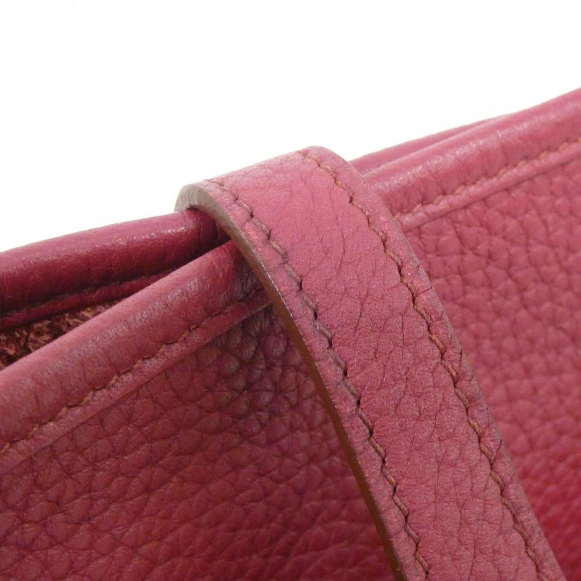 Hermes Ruby Taurillon Clemence Leather Shoulder Bag (Pre-Owned)