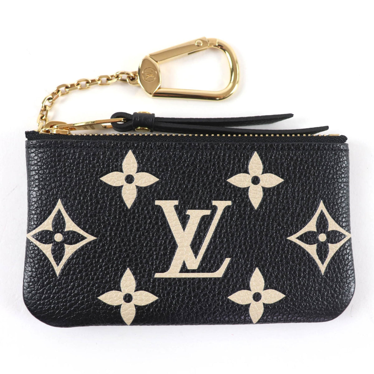 Louis Vuitton Beige Black Monogram Empreinte Coin Purse/Coin Case (Pre-Owned)