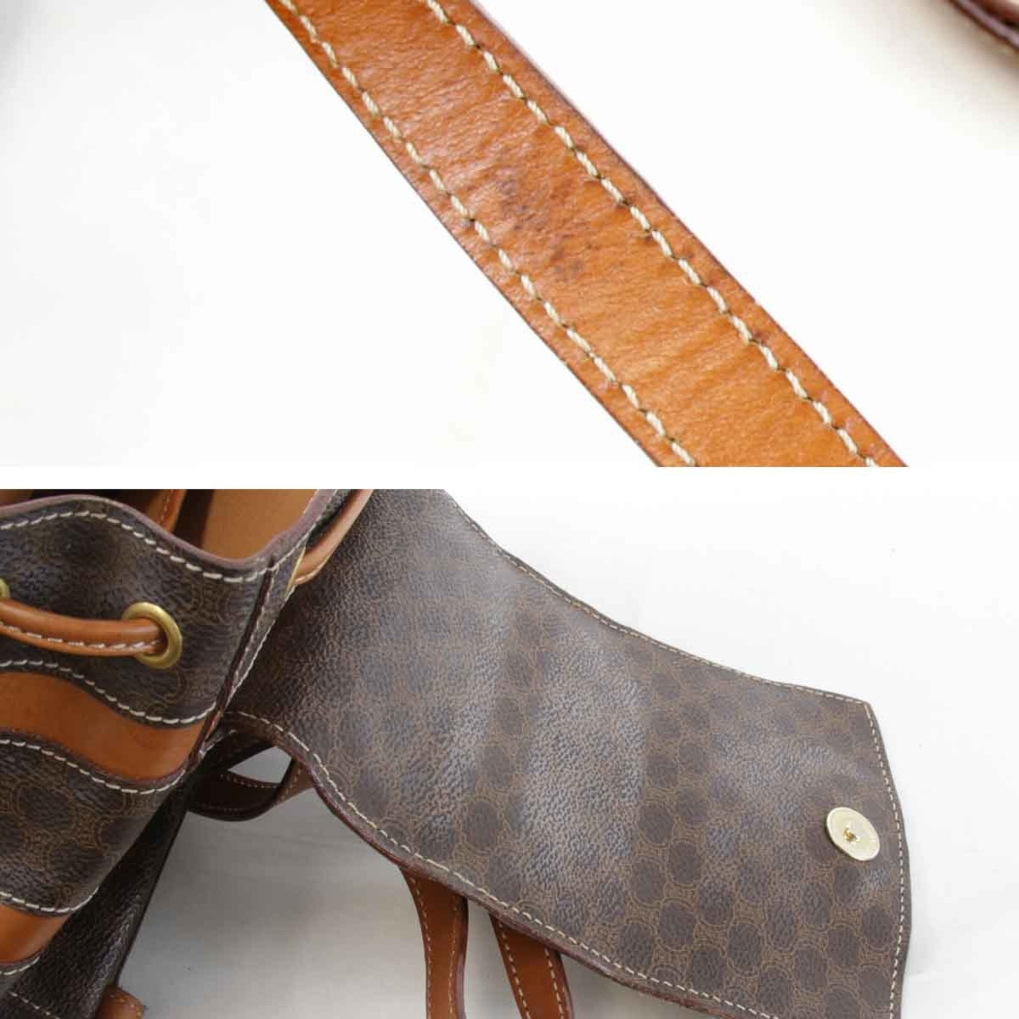 Celine Brown Pvc Leather Backpack (Pre-Owned)