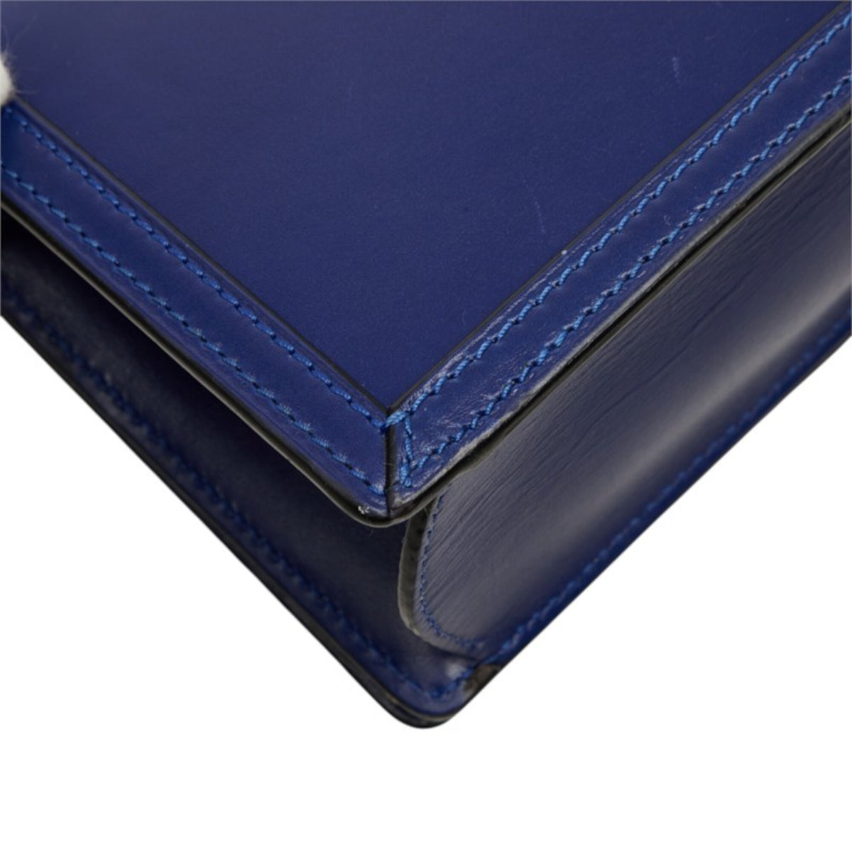 Loewe Barcelona Blue Leather Shoulder Bag (Pre-Owned)