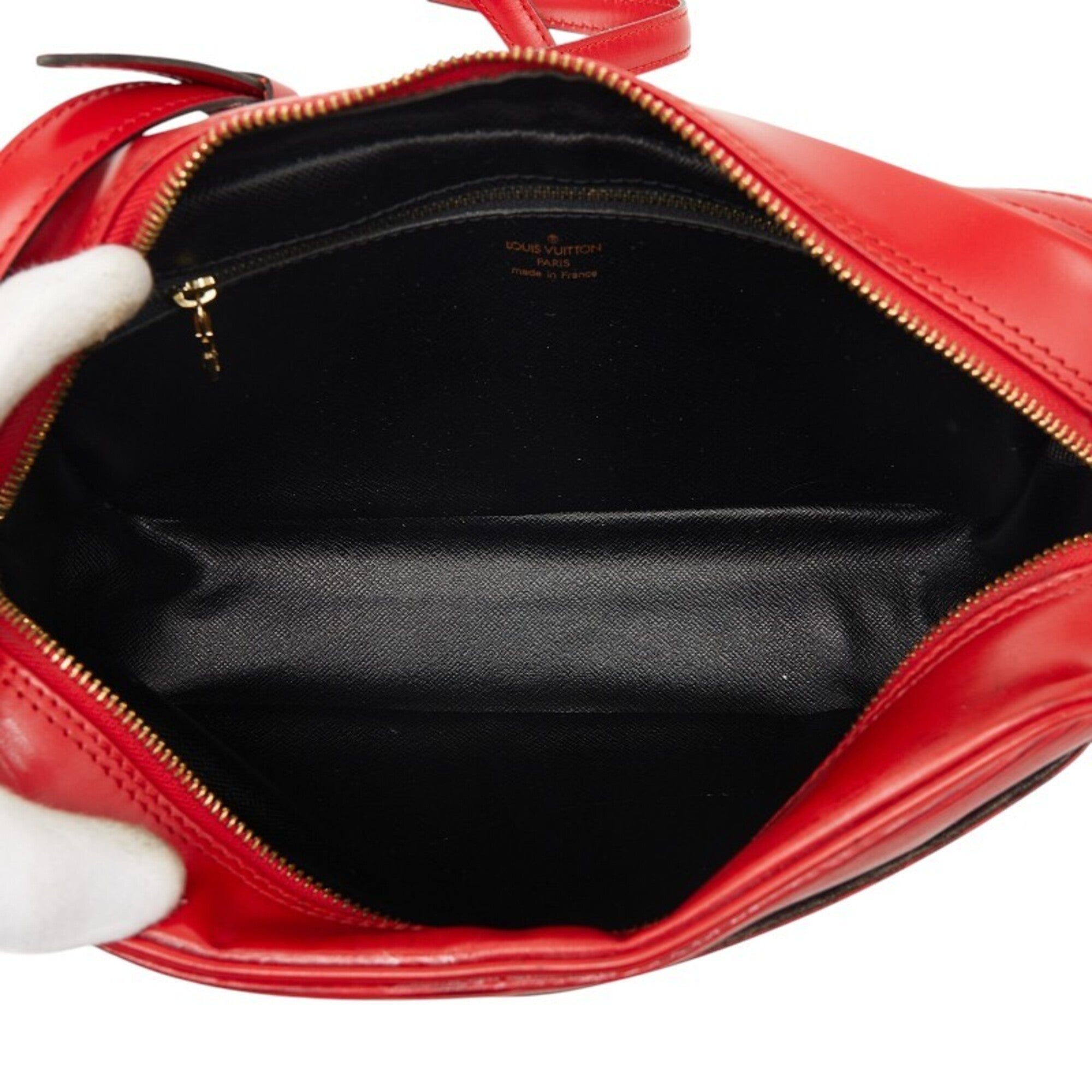 Louis Vuitton Castilian Red Leather Shoulder Bag (Pre-Owned)