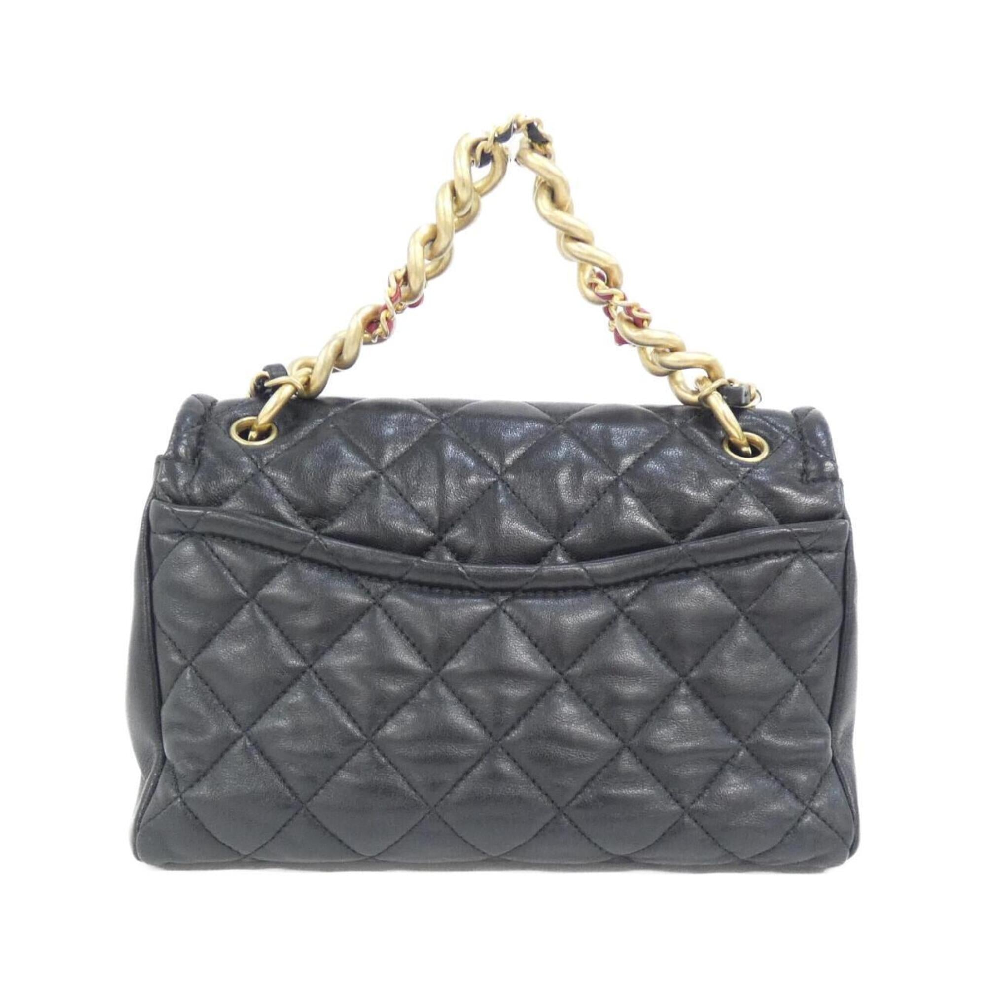 Chanel Black Leather Handbag (Pre-Owned)