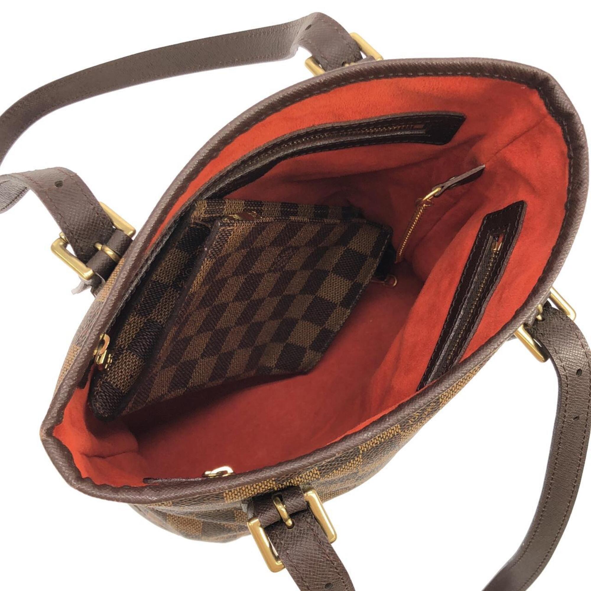 Louis Vuitton Ebene Coated Canvas Pouch Shoulder Bag (Pre-Owned)