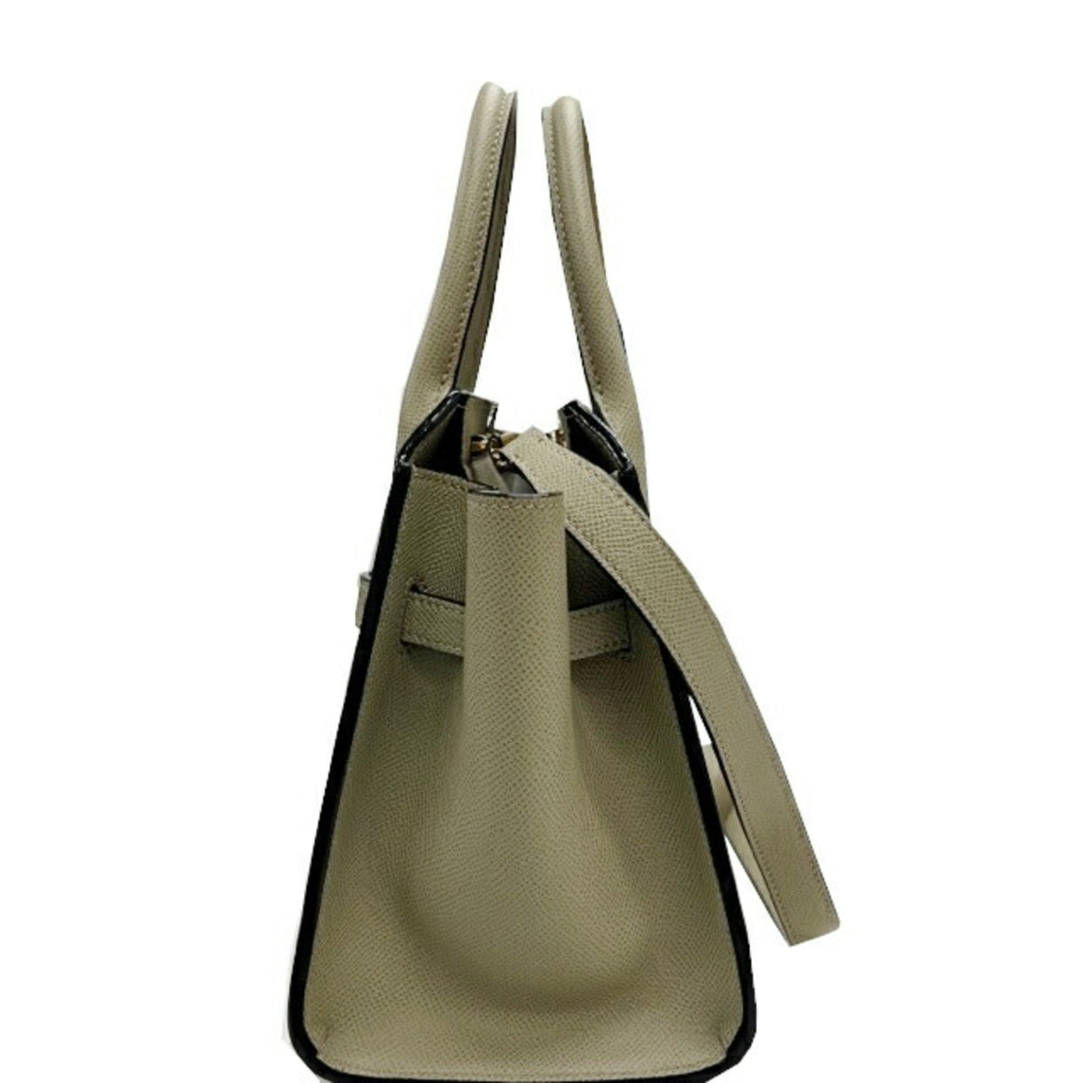 Valextra Green Leather Handbag Shoulder Bag (Pre-Owned)