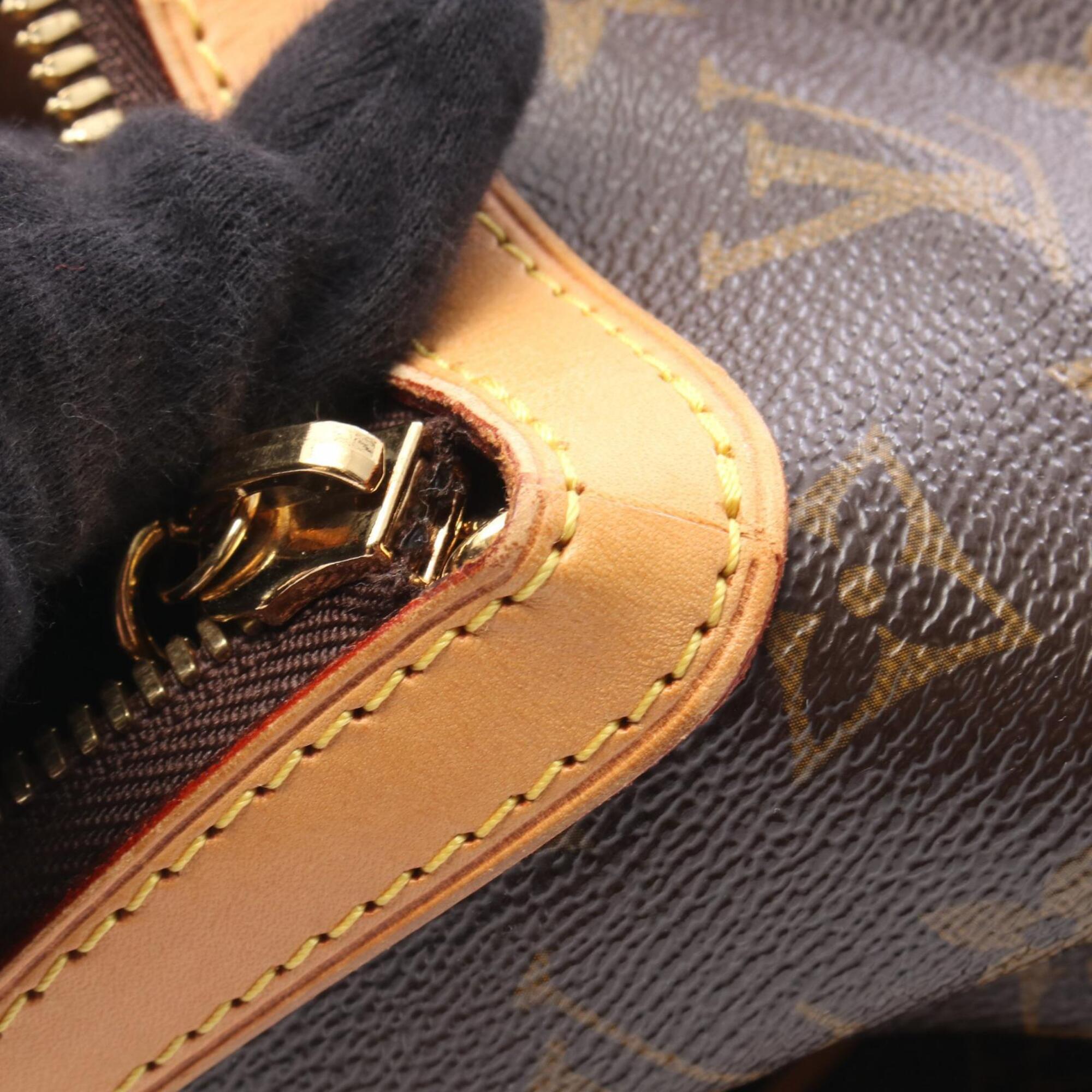 Louis Vuitton Monogram Brown Coated Canvas Leather Handbag (Pre-Owned)