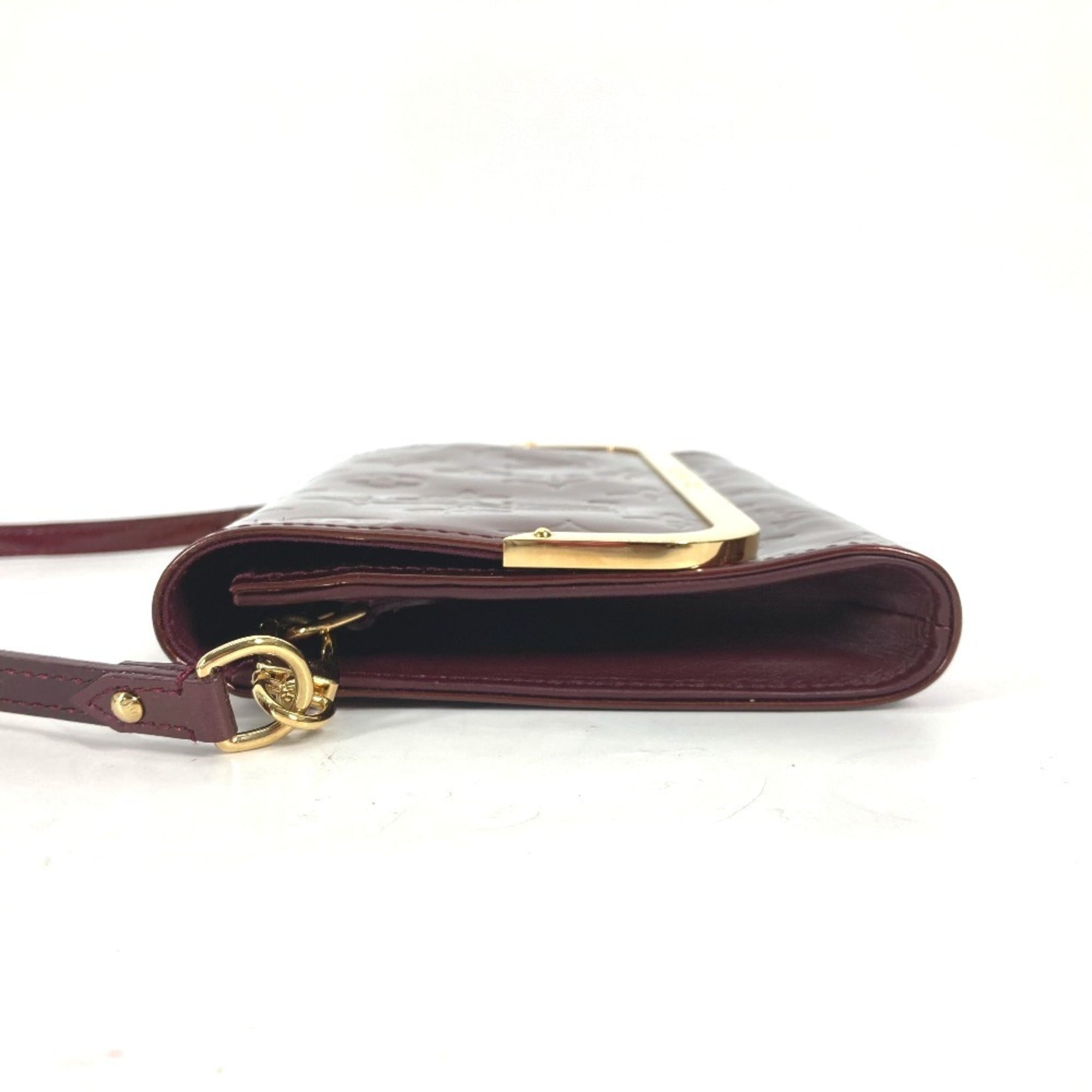 Louis Vuitton Monogram Vernis Purple Rouge Fauviste Monogram Vernis Clutch Bag Shoulder Bag (Pre-Owned)