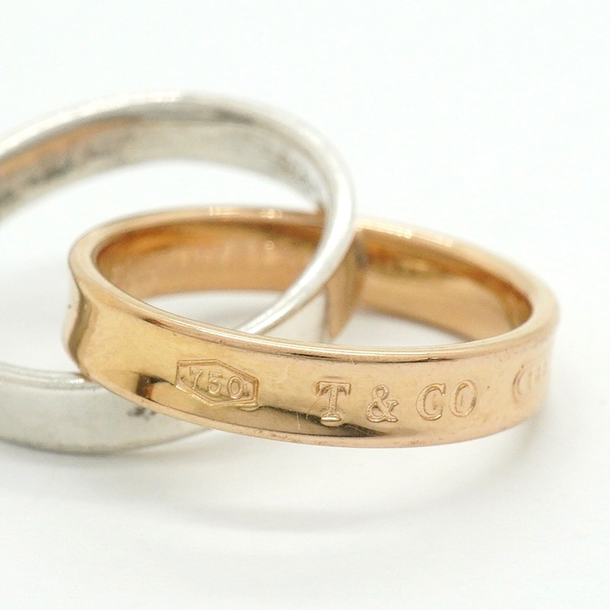 Tiffany Pink Gold (18K) Silver 925 Band Ring (Pre-Owned)