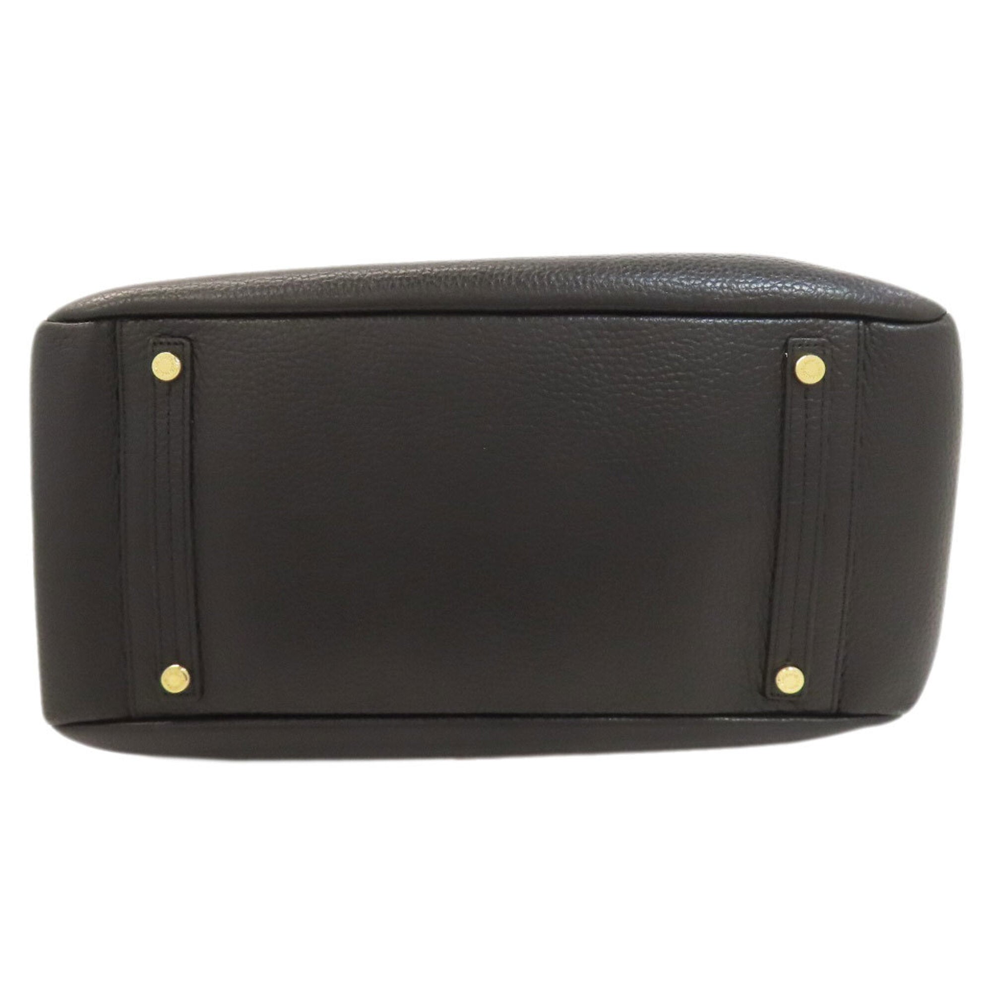 A.D.M.J Black Leather Handbag (Pre-Owned)