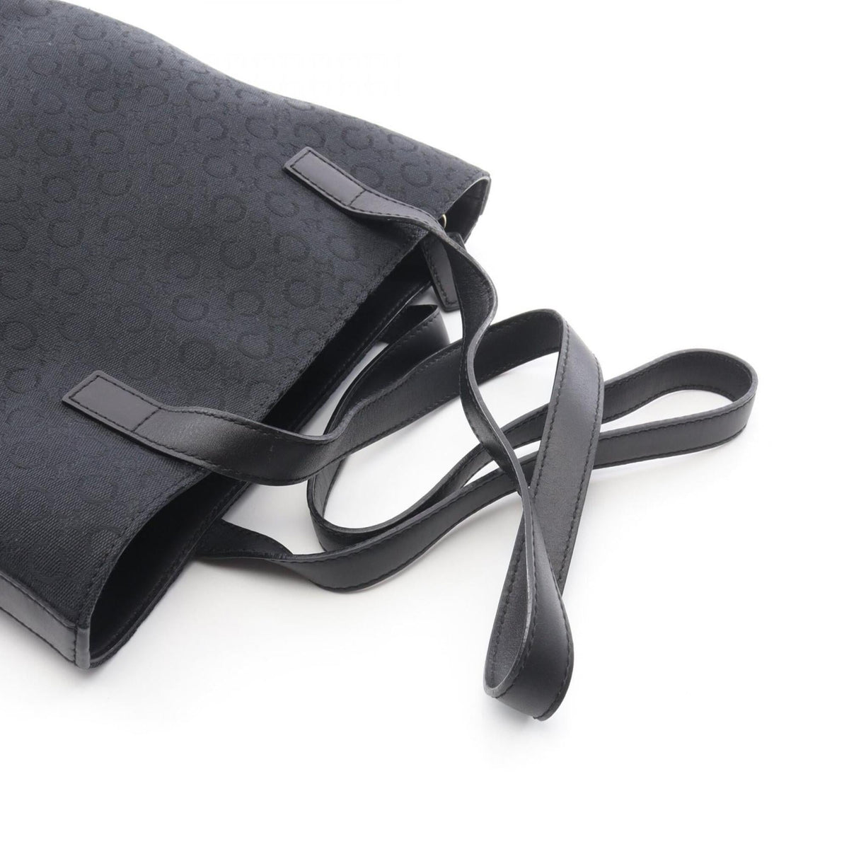 Celine Black Canvas Leather Handbag Shoulder Bag (Pre-Owned)