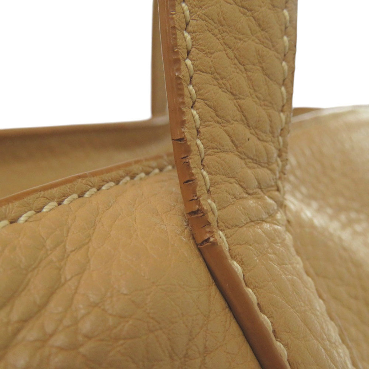 Prada Brown Leather Shoulder Bag Tote Bag (Pre-Owned)