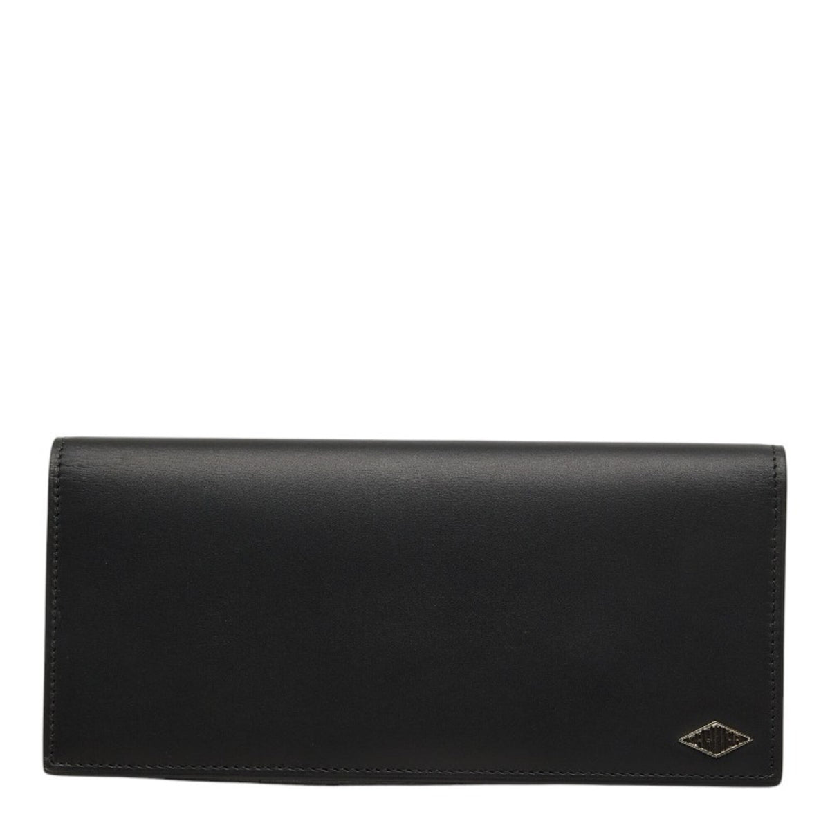 Cartier Black Leather Long Wallet (Bi-Fold) (Pre-Owned)