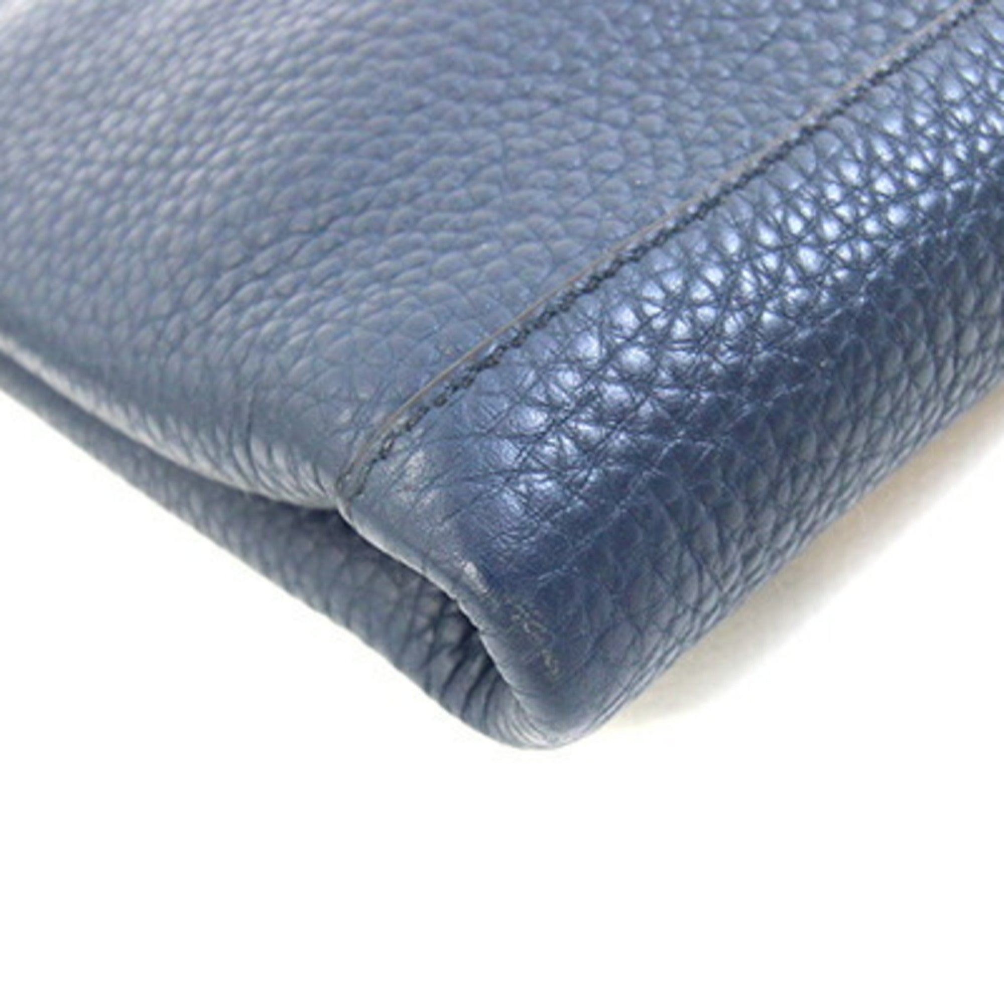 Prada Navy Leather Shoulder Bag (Pre-Owned)