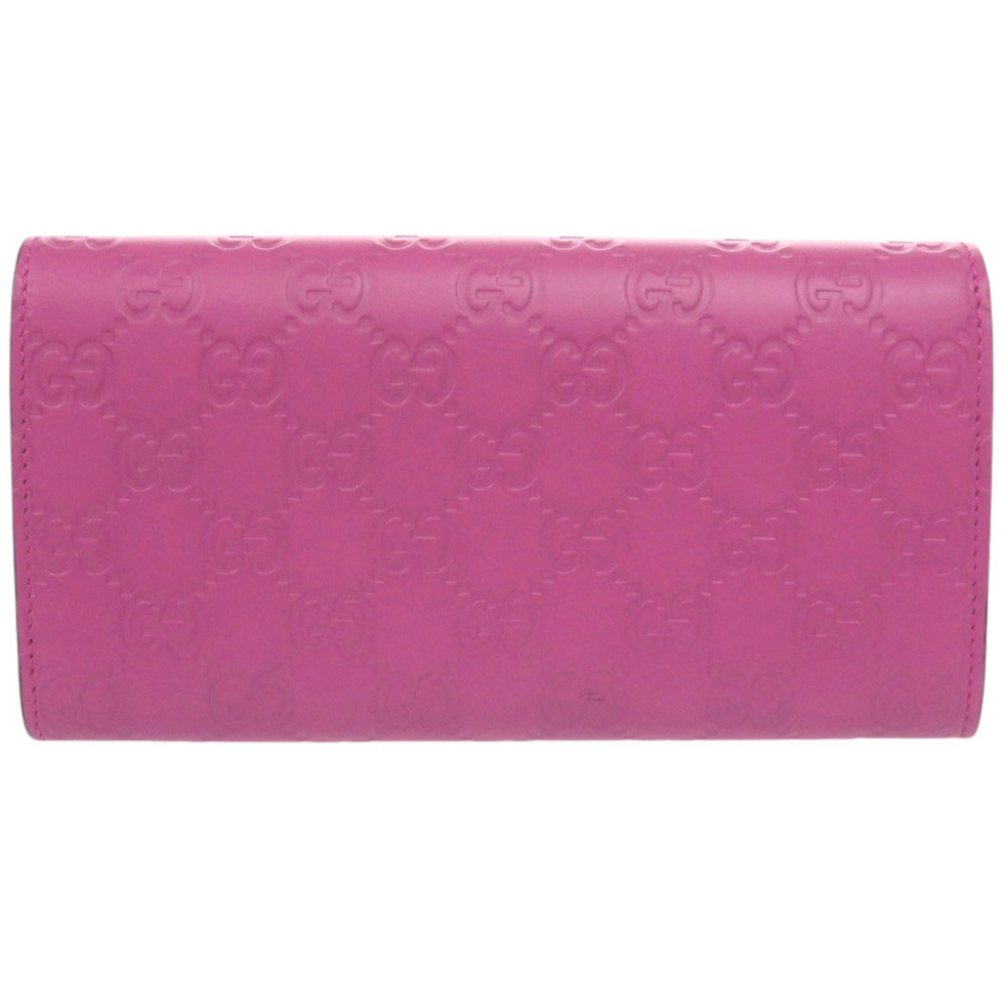 Gucci Purple Leather Long Wallet (Bi-Fold) (Pre-Owned)