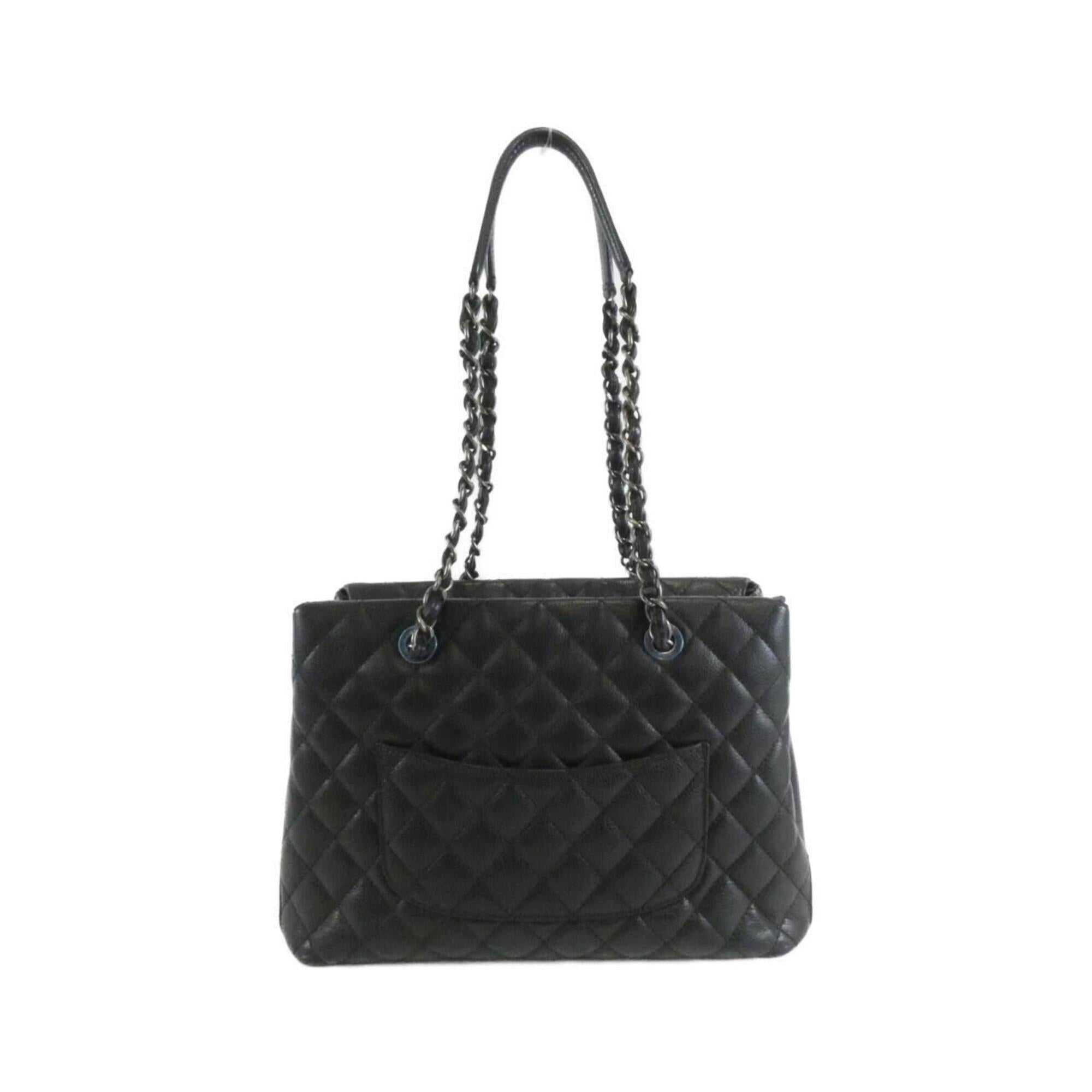 Chanel Black Grained Calfskin Shoulder Bag (Pre-Owned)