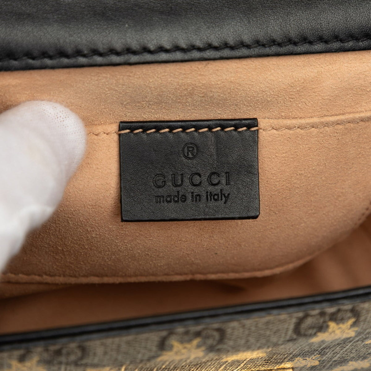Gucci Padlock Beige Pvc Leather Handbag Shoulder Bag (Pre-Owned)