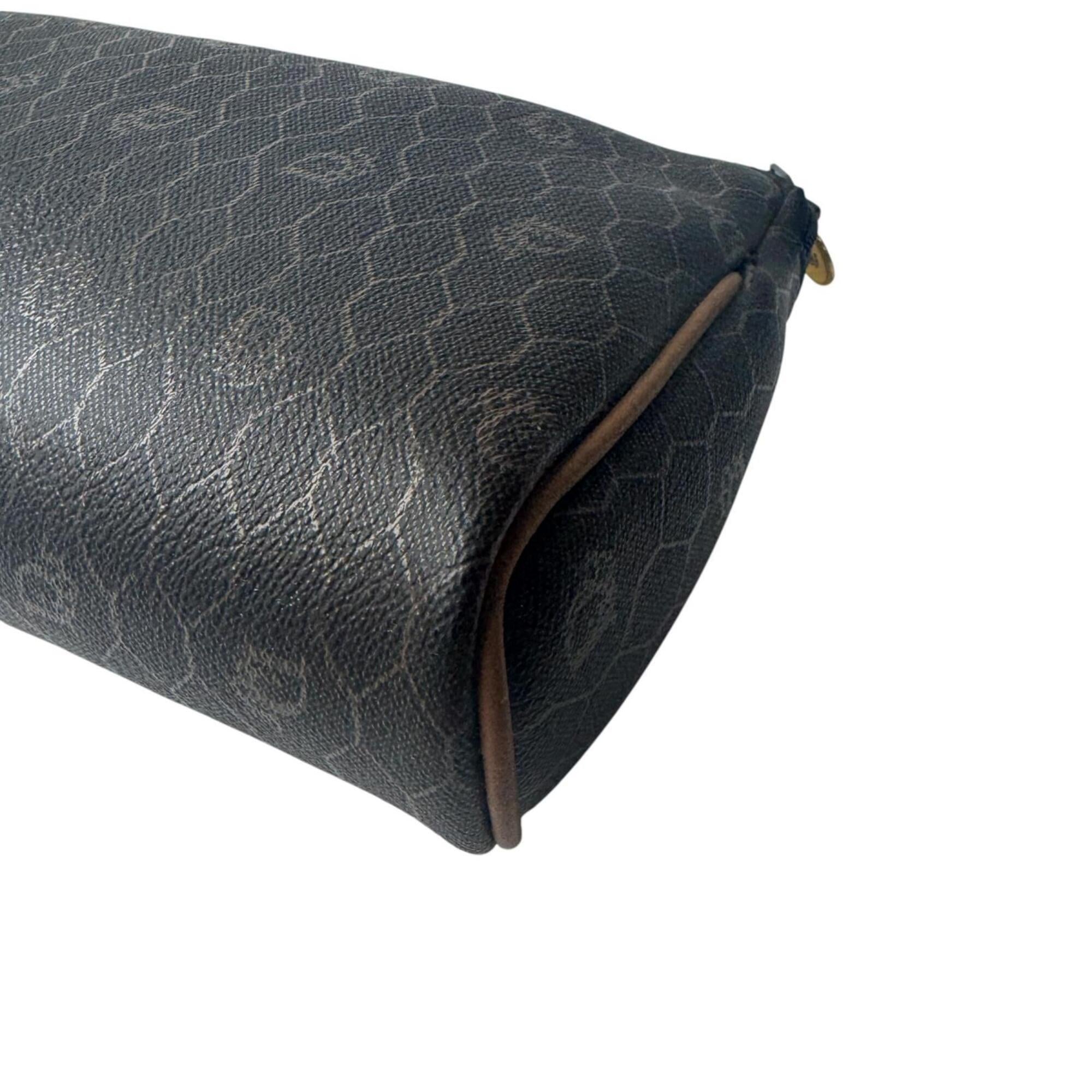 Christian Dior Dark Brown Pvc Leather Clutch Bag Pouch (Pre-Owned)