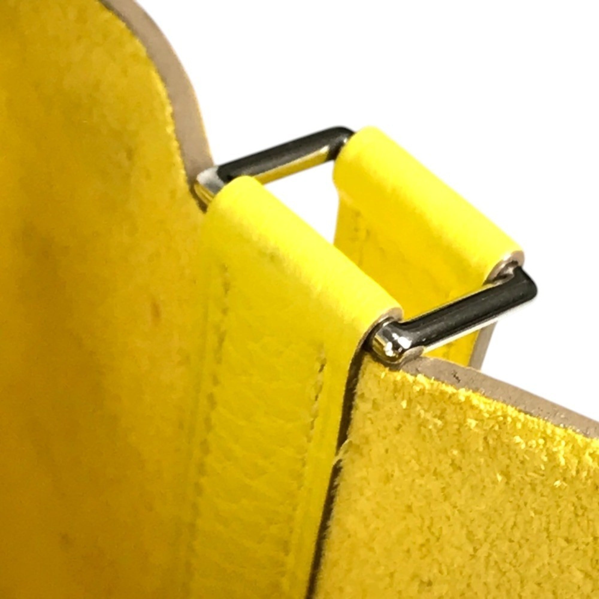 Hermes Yellow Taurillon Clemence Leather Handbag Tote Bag (Pre-Owned)