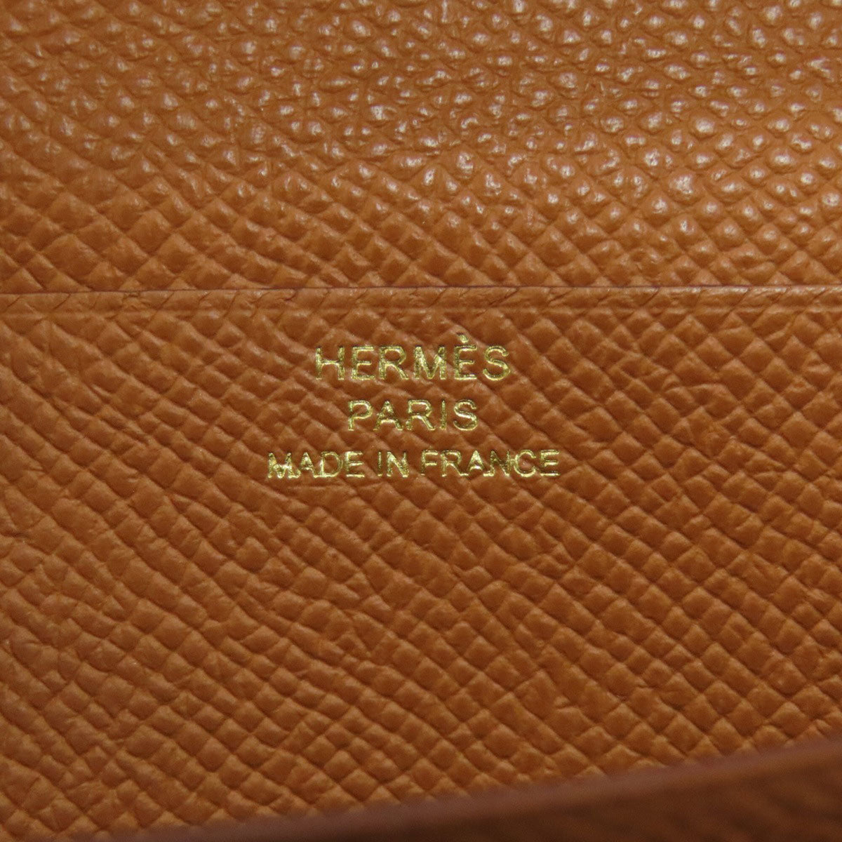 Hermes Gold Brown Epsom Leather Long Wallet (Bi-Fold) (Pre-Owned)