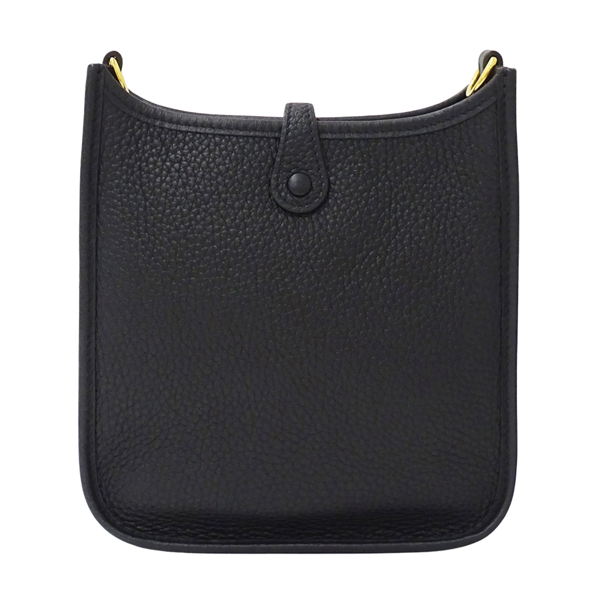 Hermes Black Taurillon Clemence Leather Handbag Shoulder Bag (Pre-Owned)
