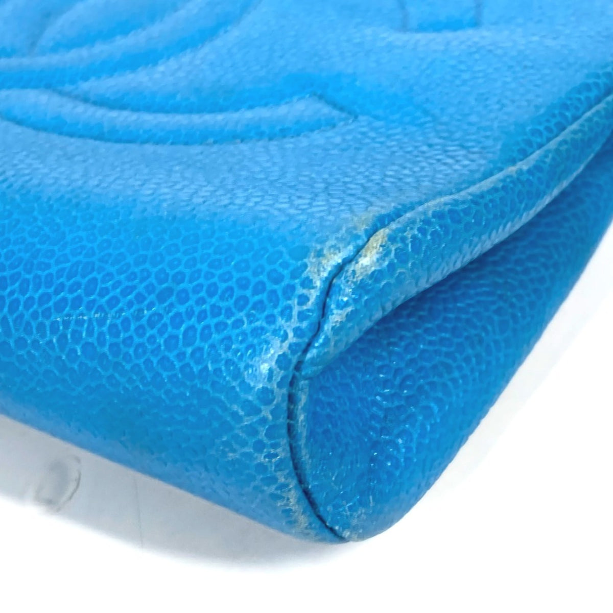 Chanel Blue Caviar Leather Pouch (Pre-Owned)