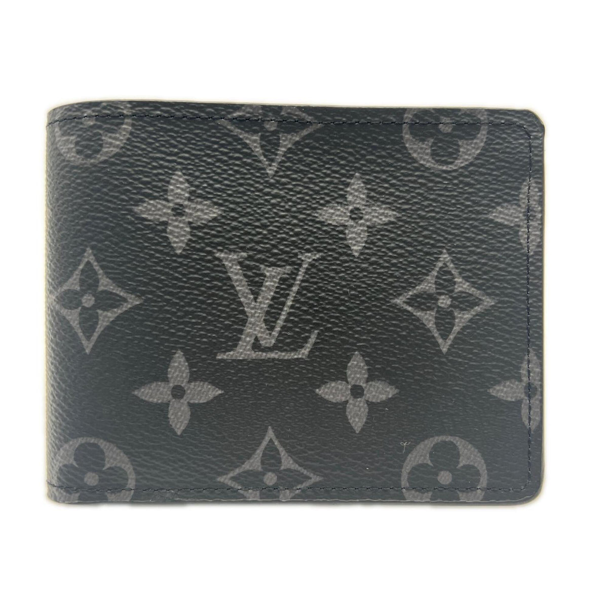Louis Vuitton Monogram Eclipse Black Gray Coated Canvas Leather Wallet (Bi-Fold) (Pre-Owned)