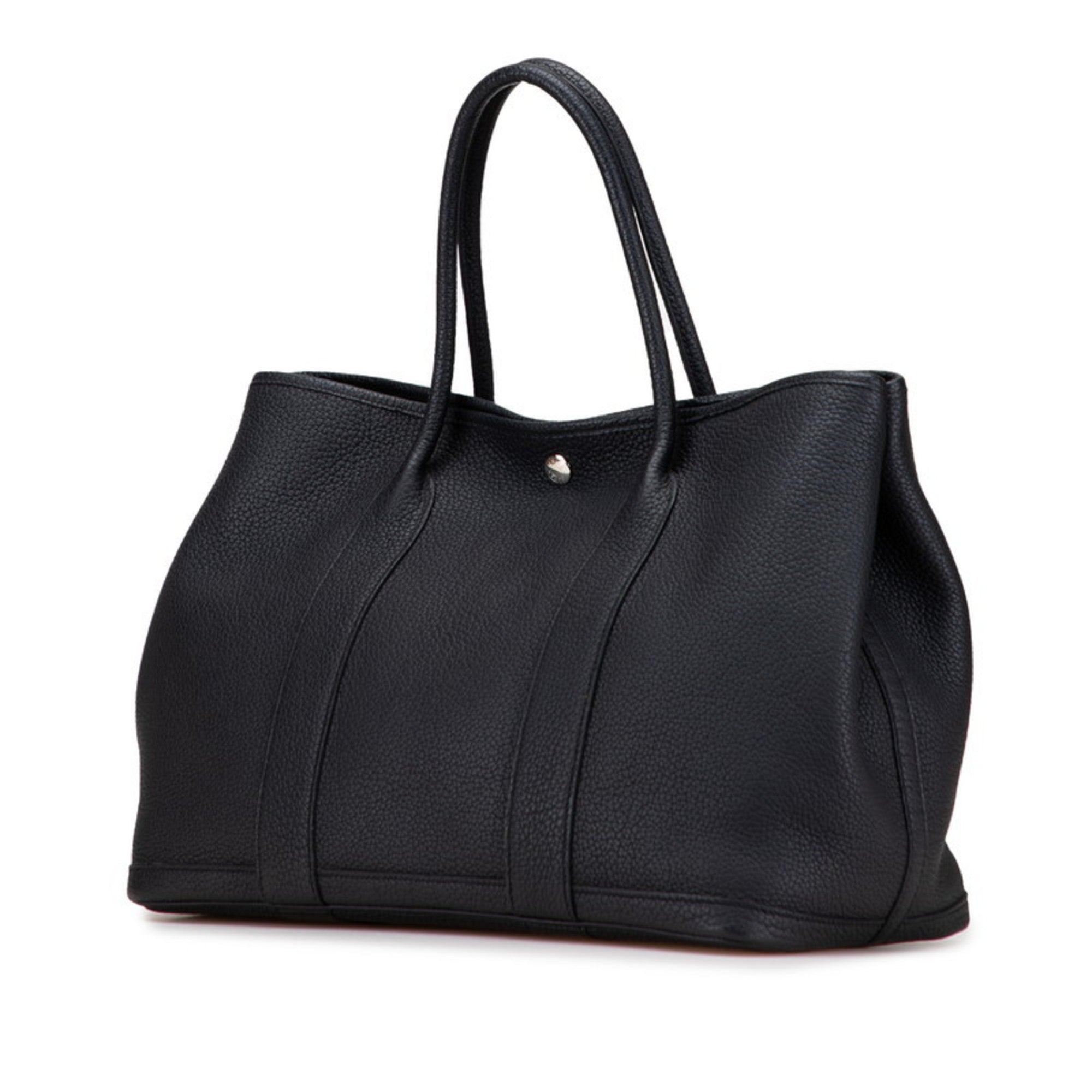 Hermes Garden Black Negonda Leather Tote Bag (Pre-Owned)