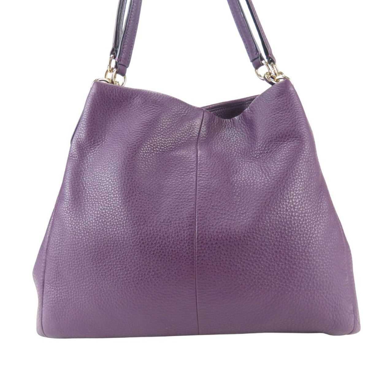 Coach Purple Leather Tote Bag (Pre-Owned)