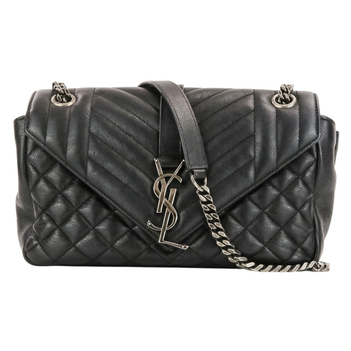 Yves Saint Laurent Black Leather Shoulder Bag (Pre-Owned)