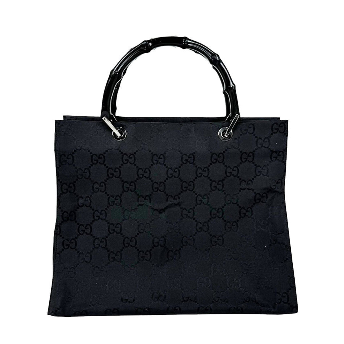 Gucci Black Nylon Canvas Handbag (Pre-Owned)