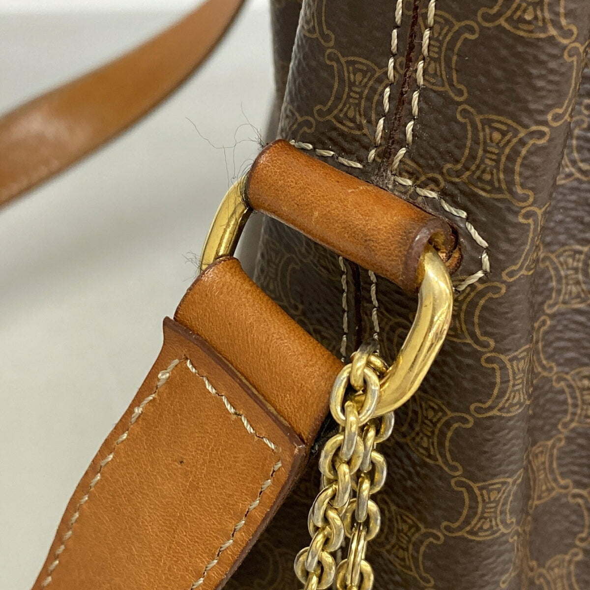 Celine Brown Pvc Shoulder Bag (Pre-Owned)