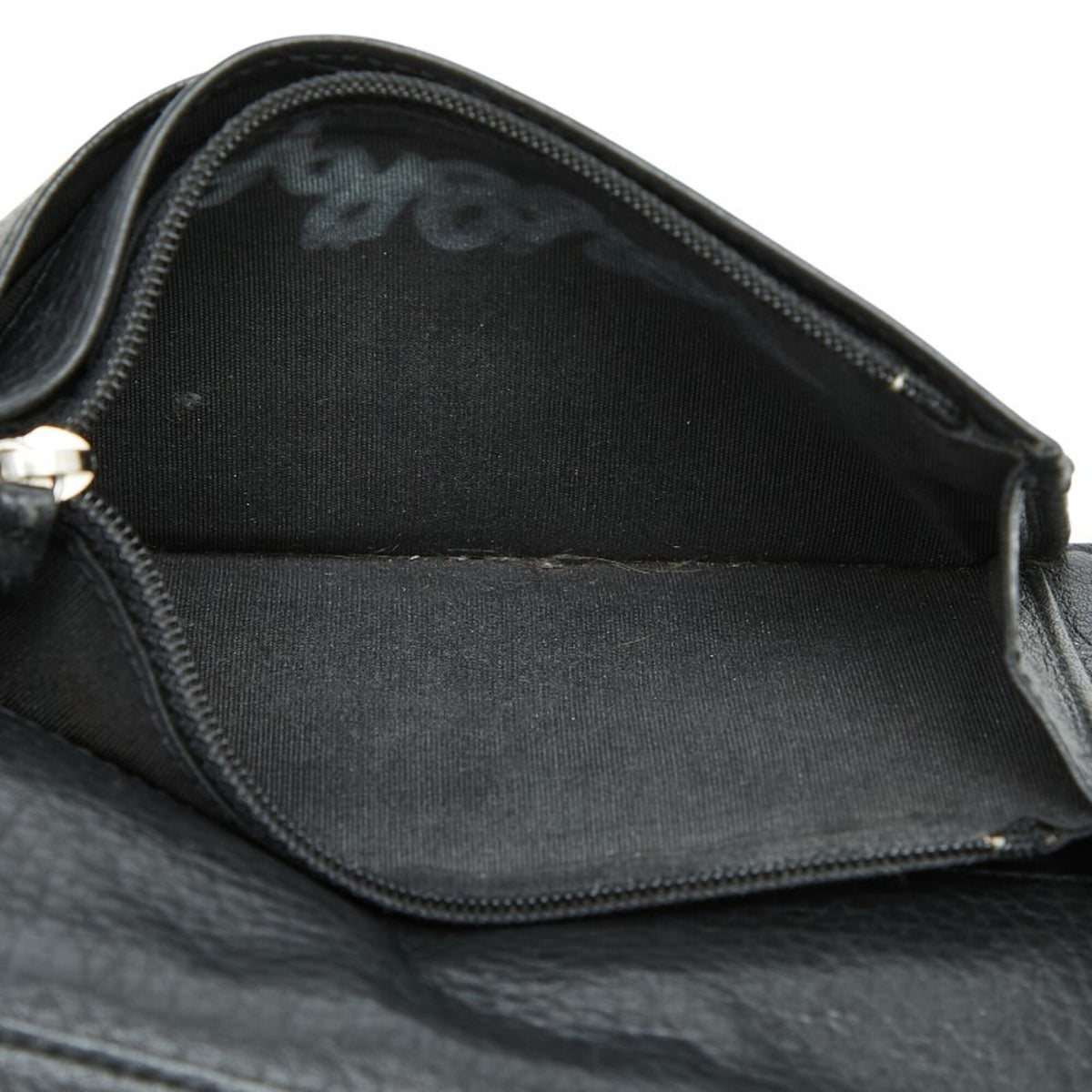 Chanel Black Leather Long Wallet (Bi-Fold) (Pre-Owned)