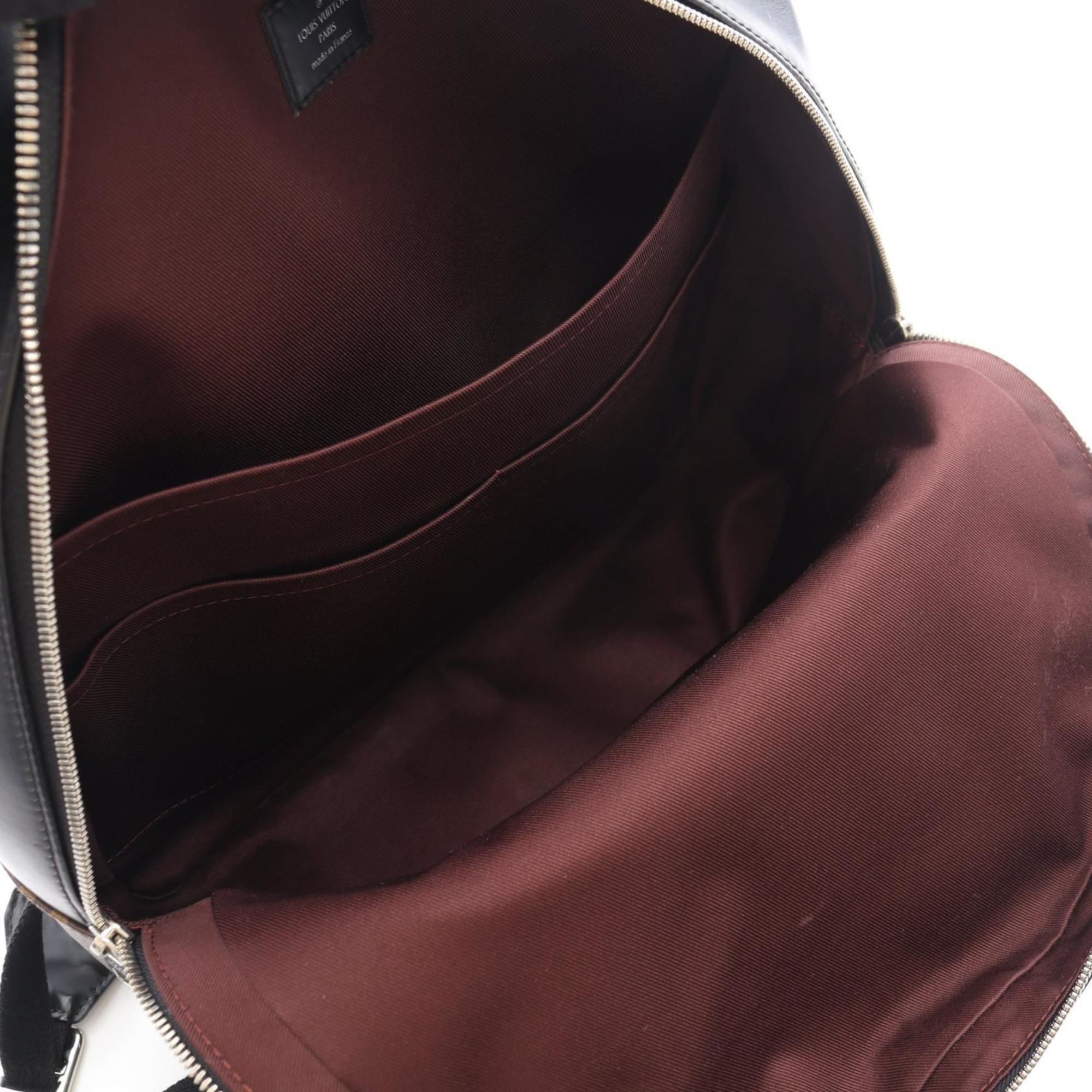Louis Vuitton Black Brown Monogram Macassar Coated Canvas Leather Backpack (Pre-Owned)