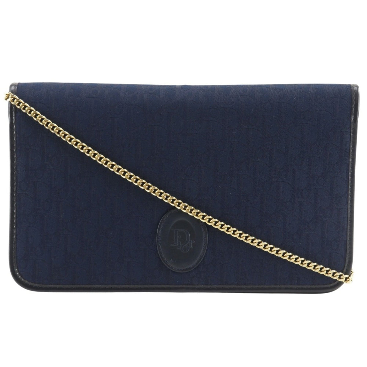 Christian Dior Navy Canvas Shoulder Bag (Pre-Owned)